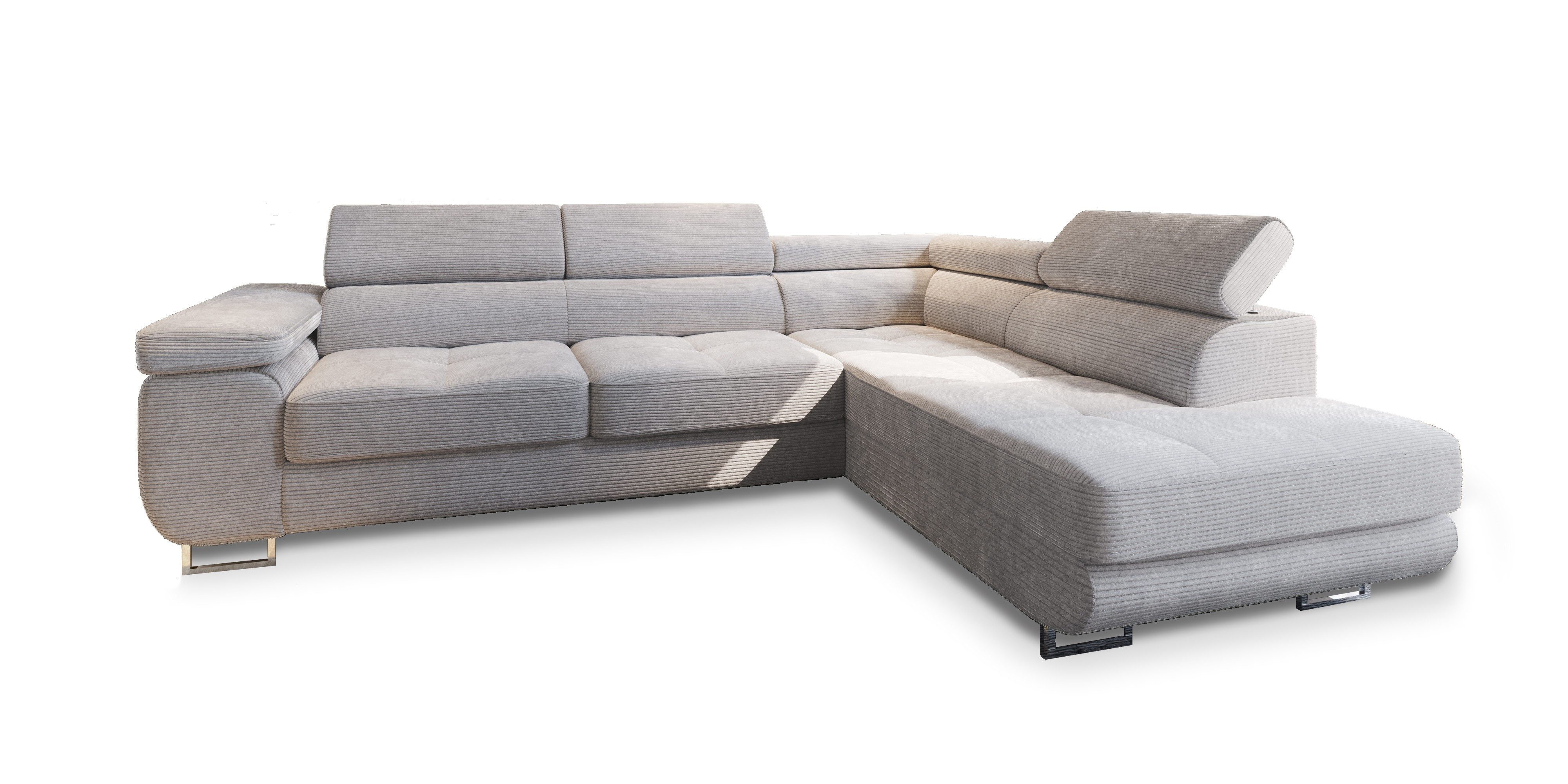 Masseno Ecksofa APIRO mit Schlaffunktion L-Form, Sofa mit Bettkasten günstig online kaufen