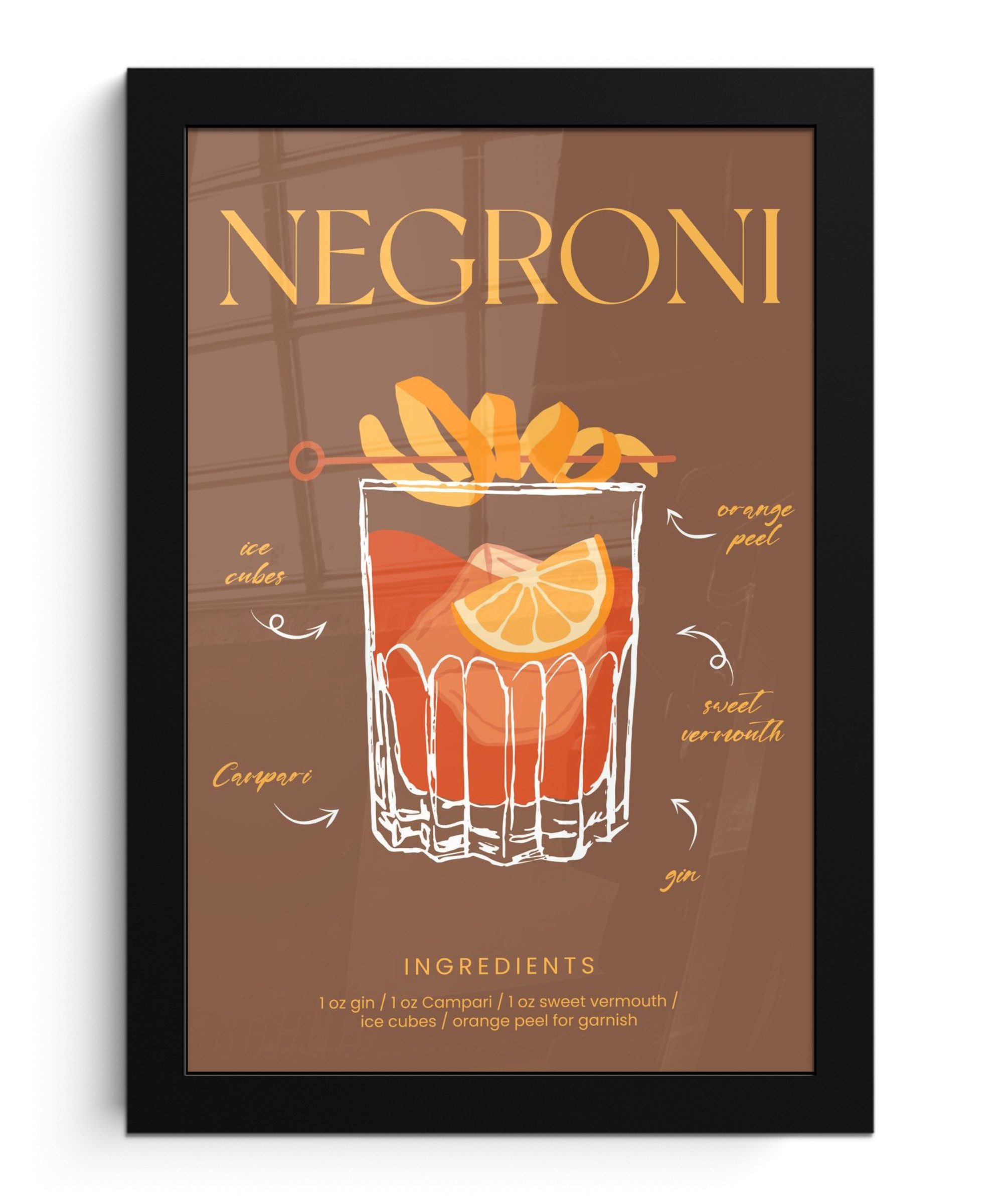 MuchoWow Poster Negroni - Cocktail - günstig online kaufen