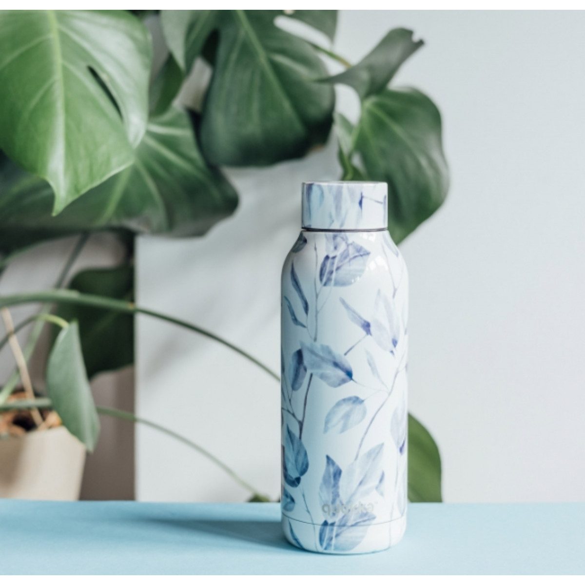 Quokka Trinkflasche Quokka 510 ml GRAY BOUQUET Edelstahl Doppelwandig Heiß Kalt isoliert