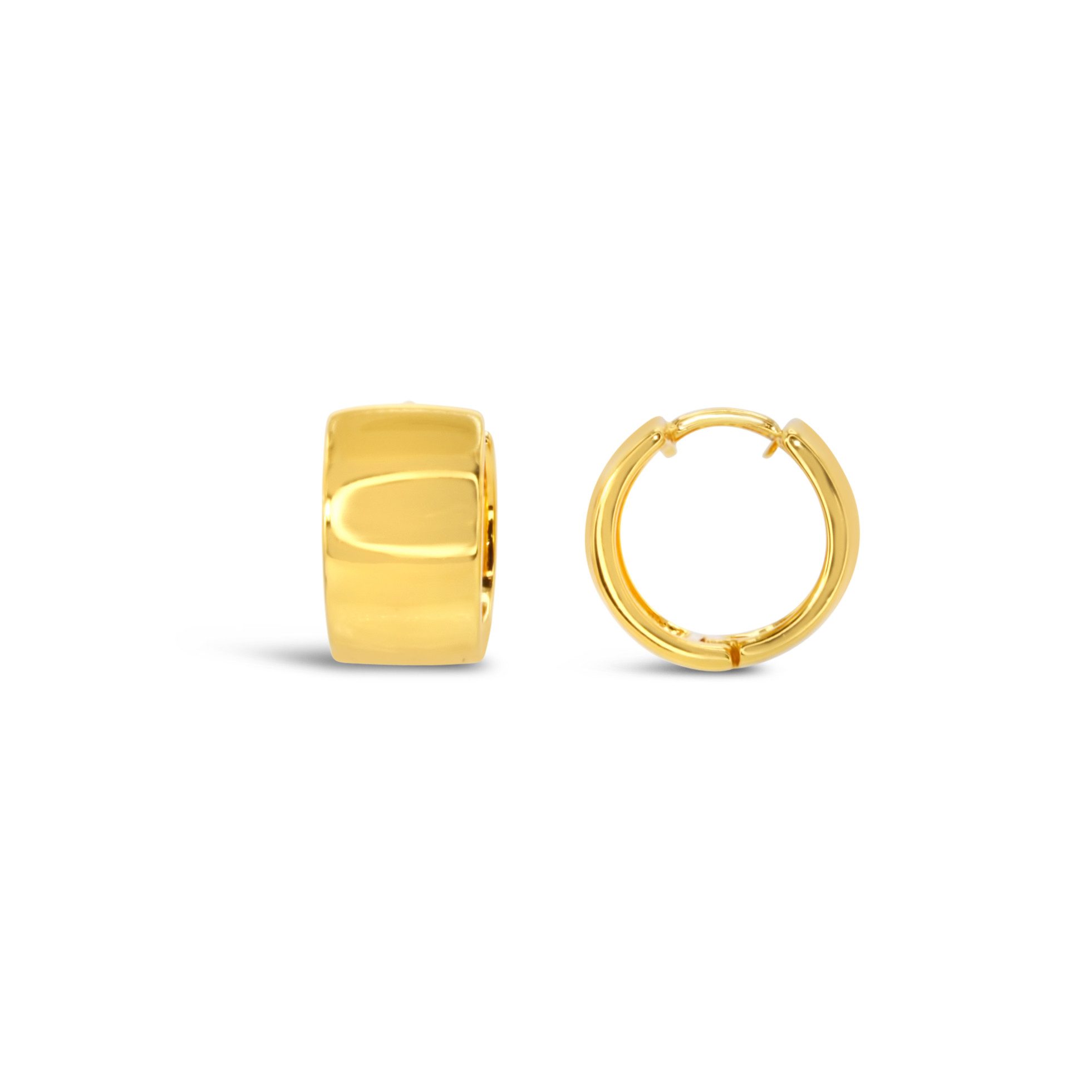 Paar Creolen Anmutige Creolen Ohrringe 925 Sterling Silber - 18K vergoldet
