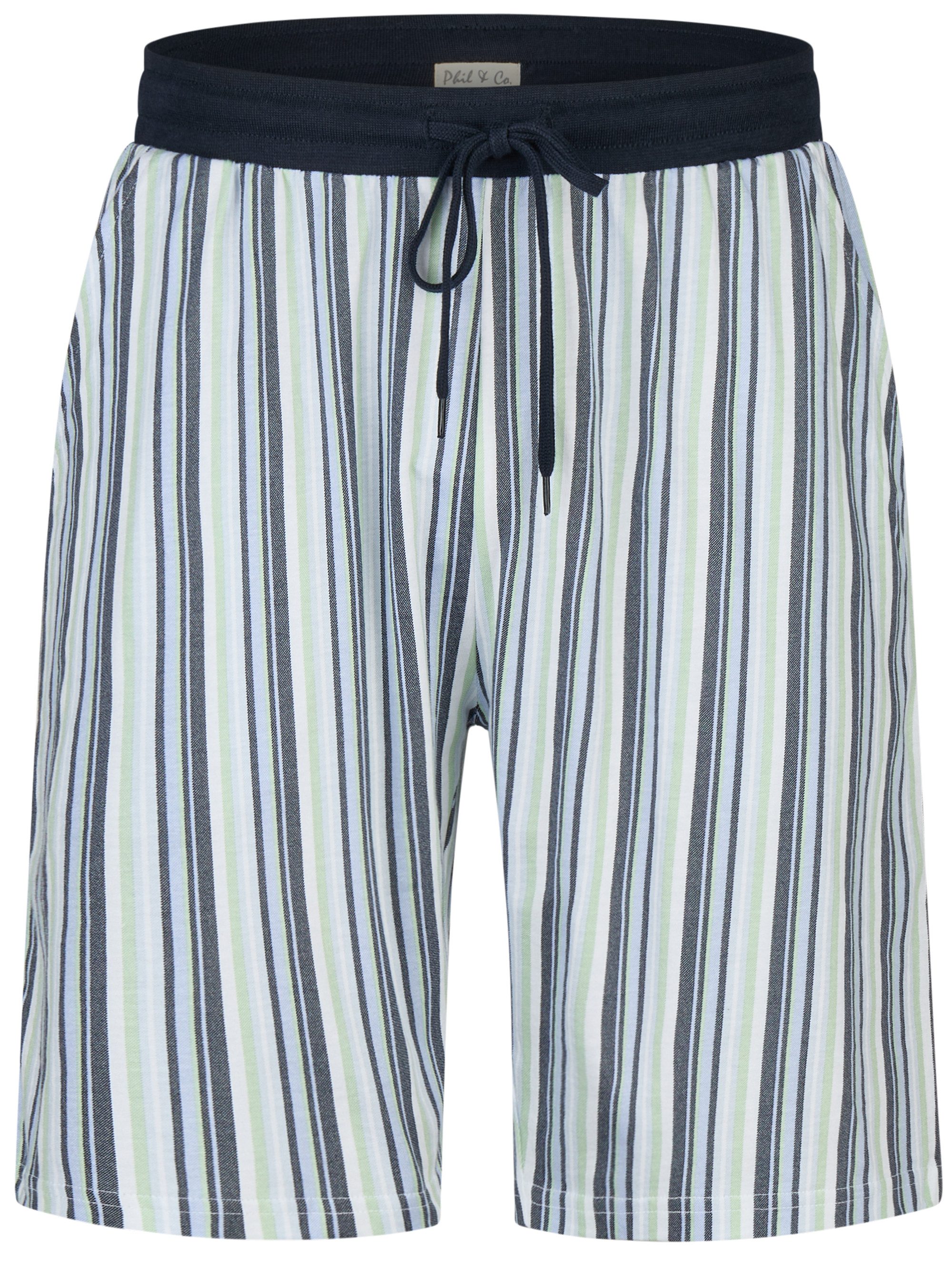 Phil & Co. Pyjamashorts Chill Trek (1-tlg., 1-teilig) Herren Schlafhose Bermuda Jersey Relaxhose Homewearhose Baumwolle