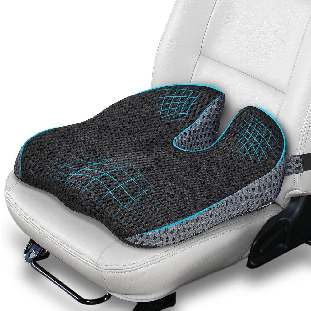AFKSMILE Stuhlkissen Keilkissen für Fahrer, Ergonomisches Autositzkissen aus Memory-Foam, Mit Keil-Design – Geeignet für Fahrersitze in PKW & Transportern