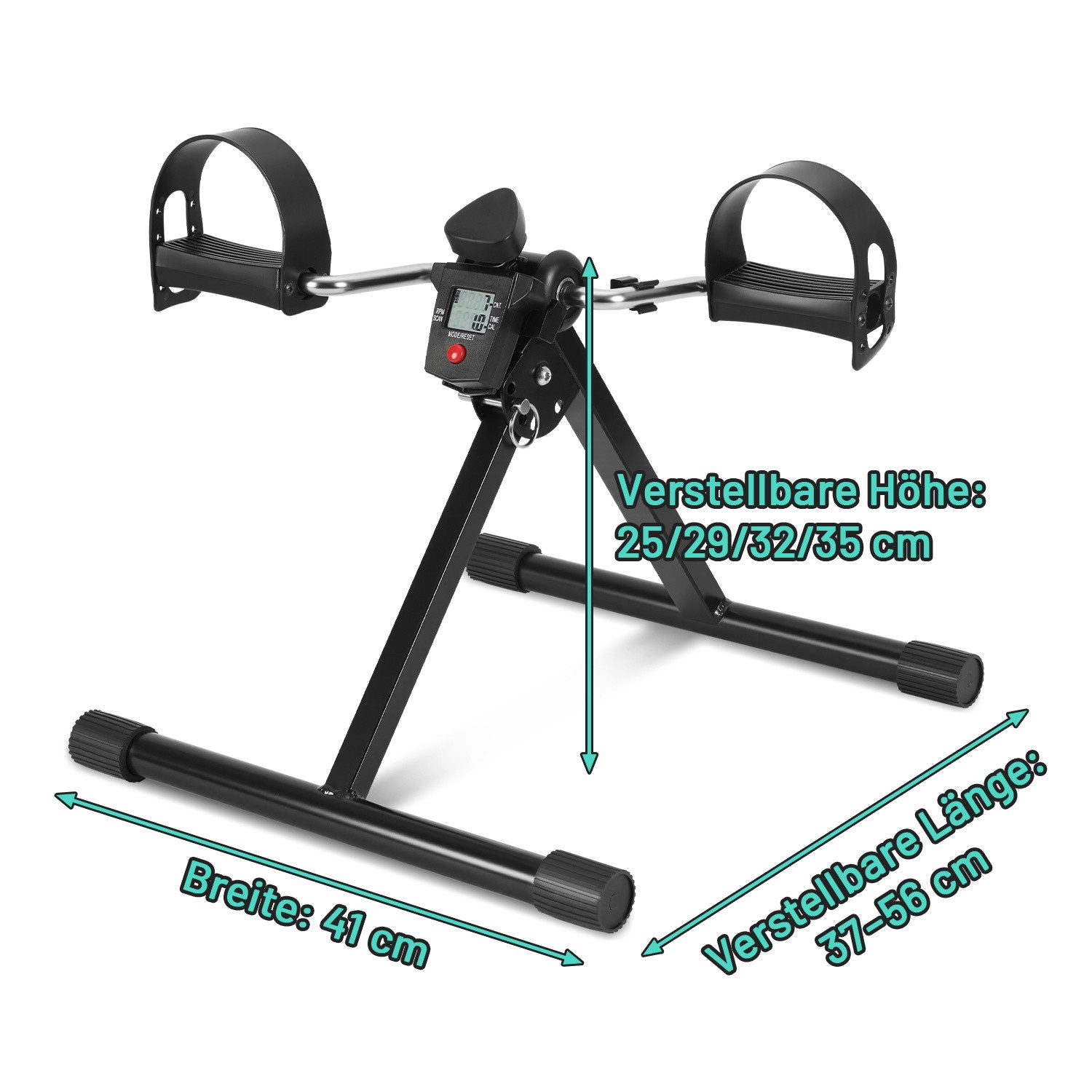 Clanmacy Mini-Heimtrainer Mini-Fahrrad Heimtrainer für Arme & Beine - Fitnessgerät 2 in 1