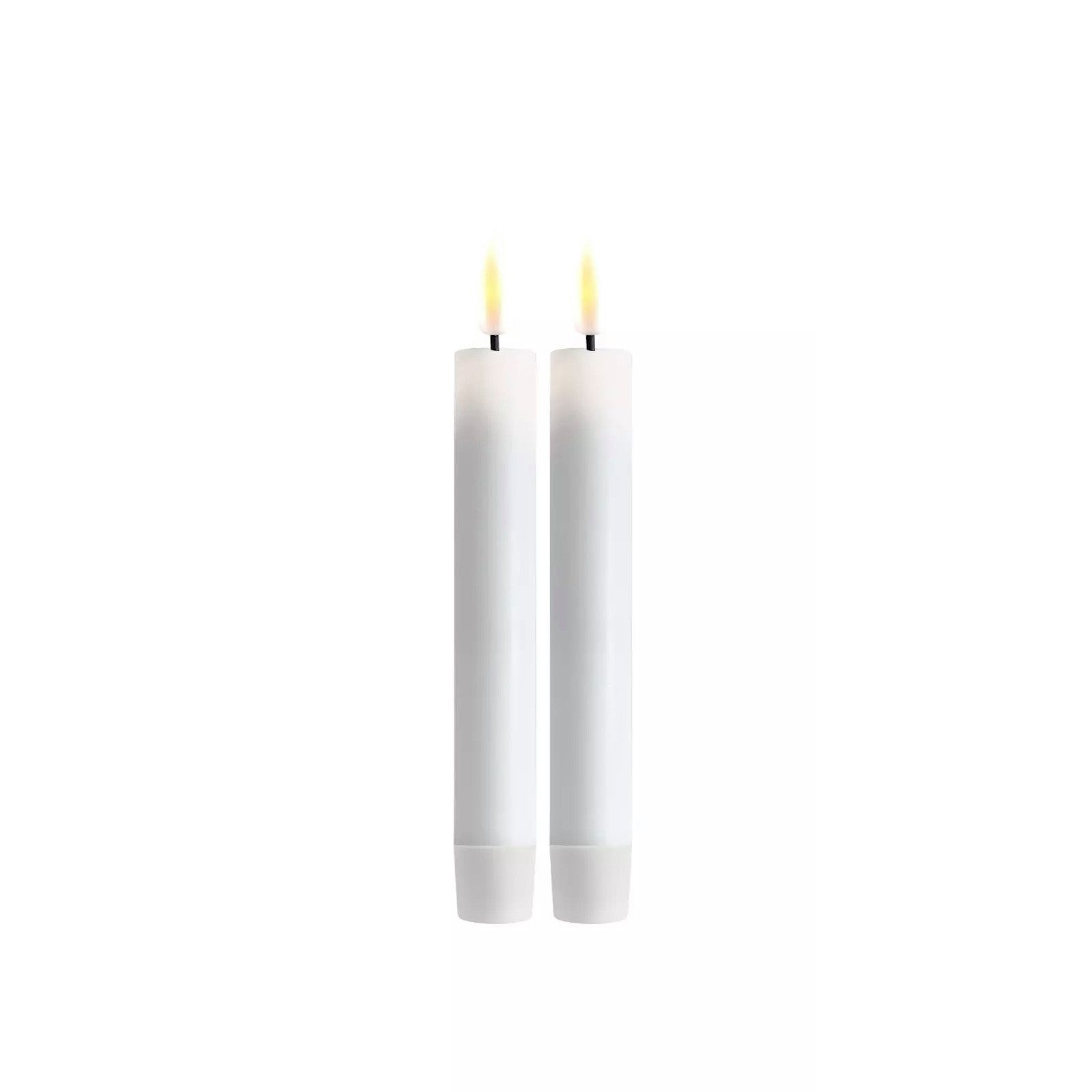Deluxe Homeart LED-Kerze Stabkerze Echtwachs 2er Set Durchmesser 2,2 cm, warmweiß