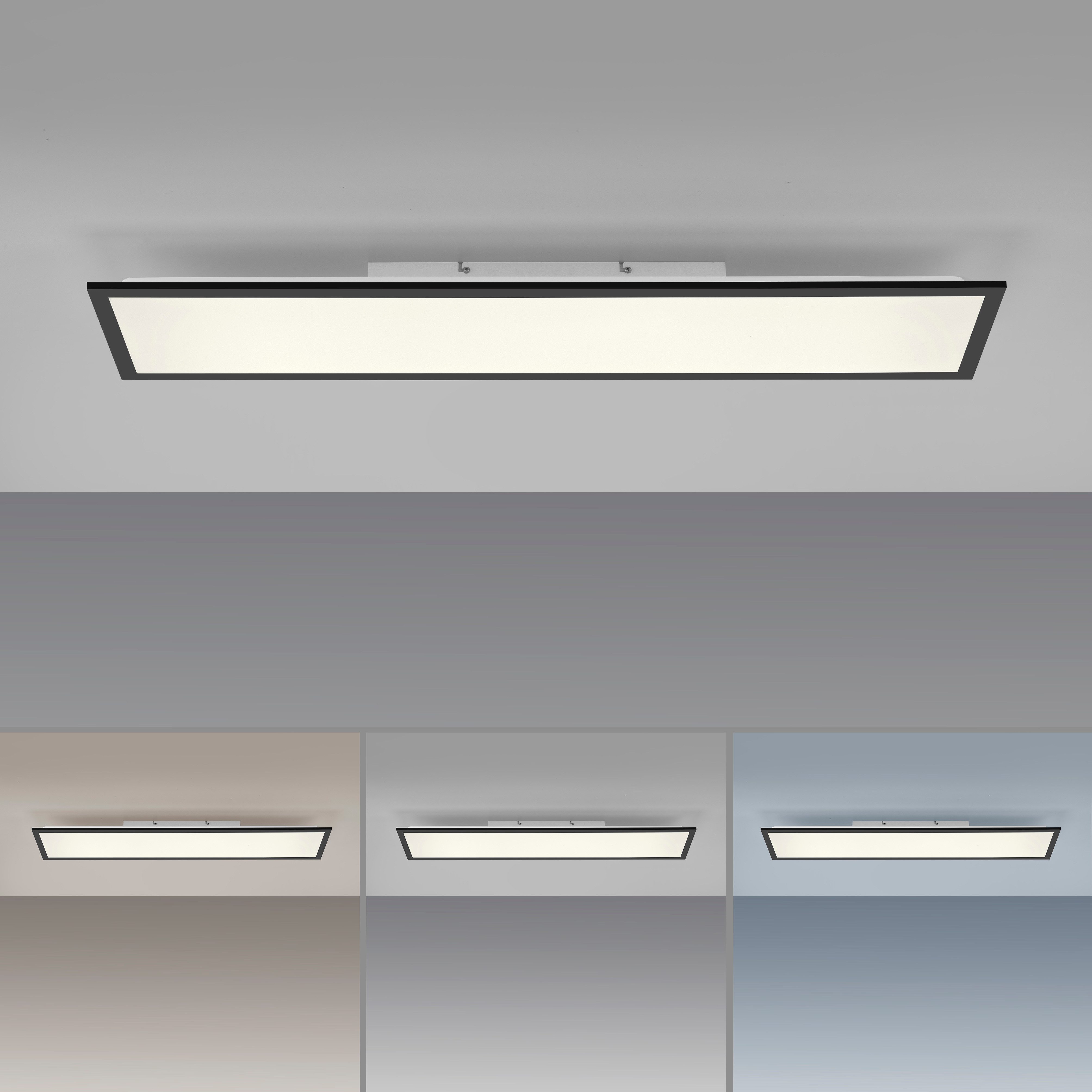 JUST LIGHT LED Deckenleuchte FLAT, CCT - über Fernbedienung, LED fest integriert, warmweiß - kaltweiß