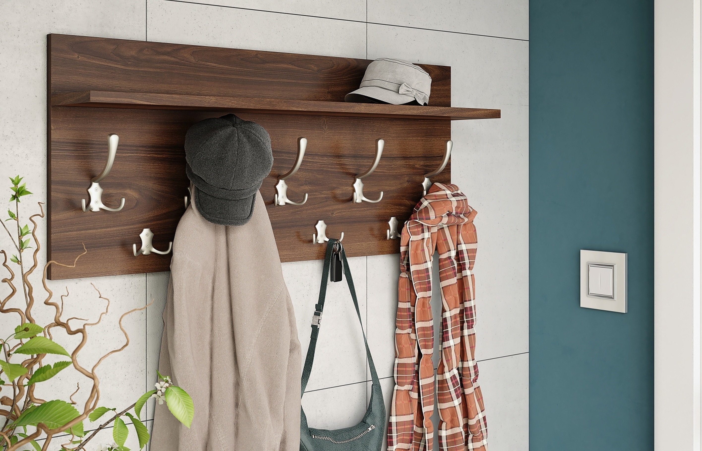 designimpex Garderobenpaneel Design Garderobe 90 x günstig online kaufen