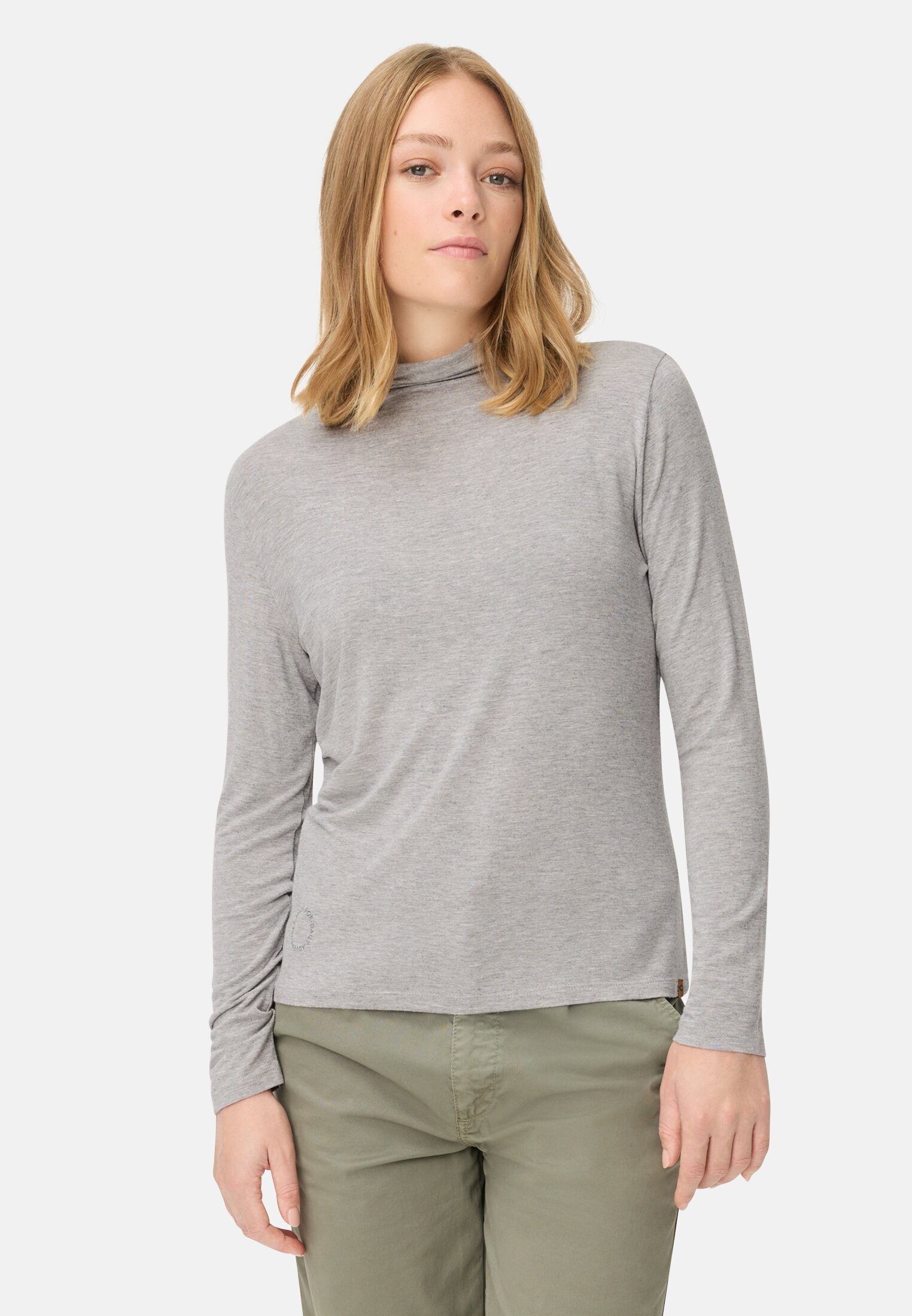 Langarmshirt mit Stehkragen Langarm