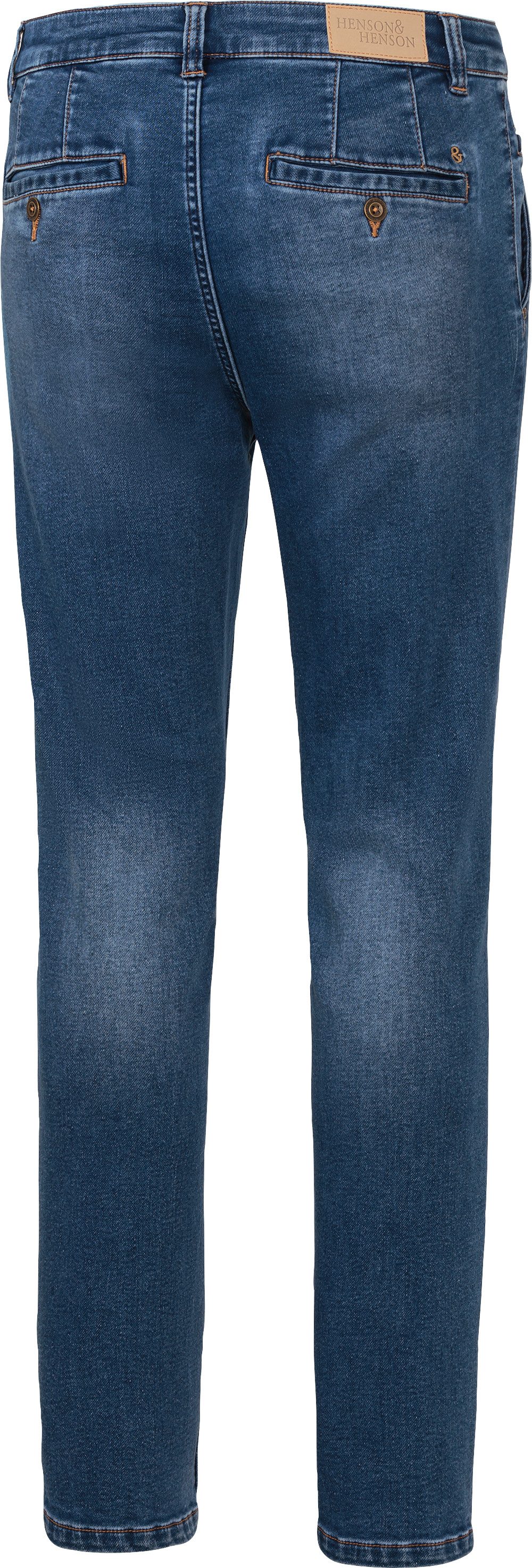HENSON&HENSON Chinohose Dehnbarer Komfortbund