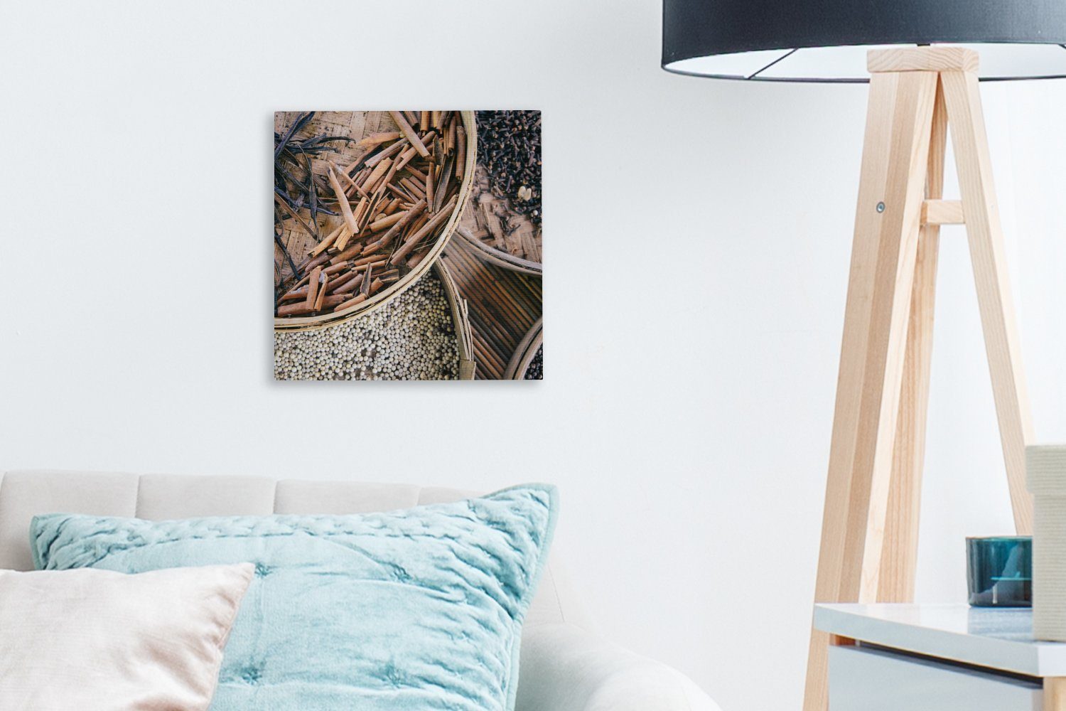 Schlafzimmer für Wohnzimmer auf Leinwand Kaffeeplantage, Leinwandbild der Bilder Kräuter (1 St), bunt OneMillionCanvasses®