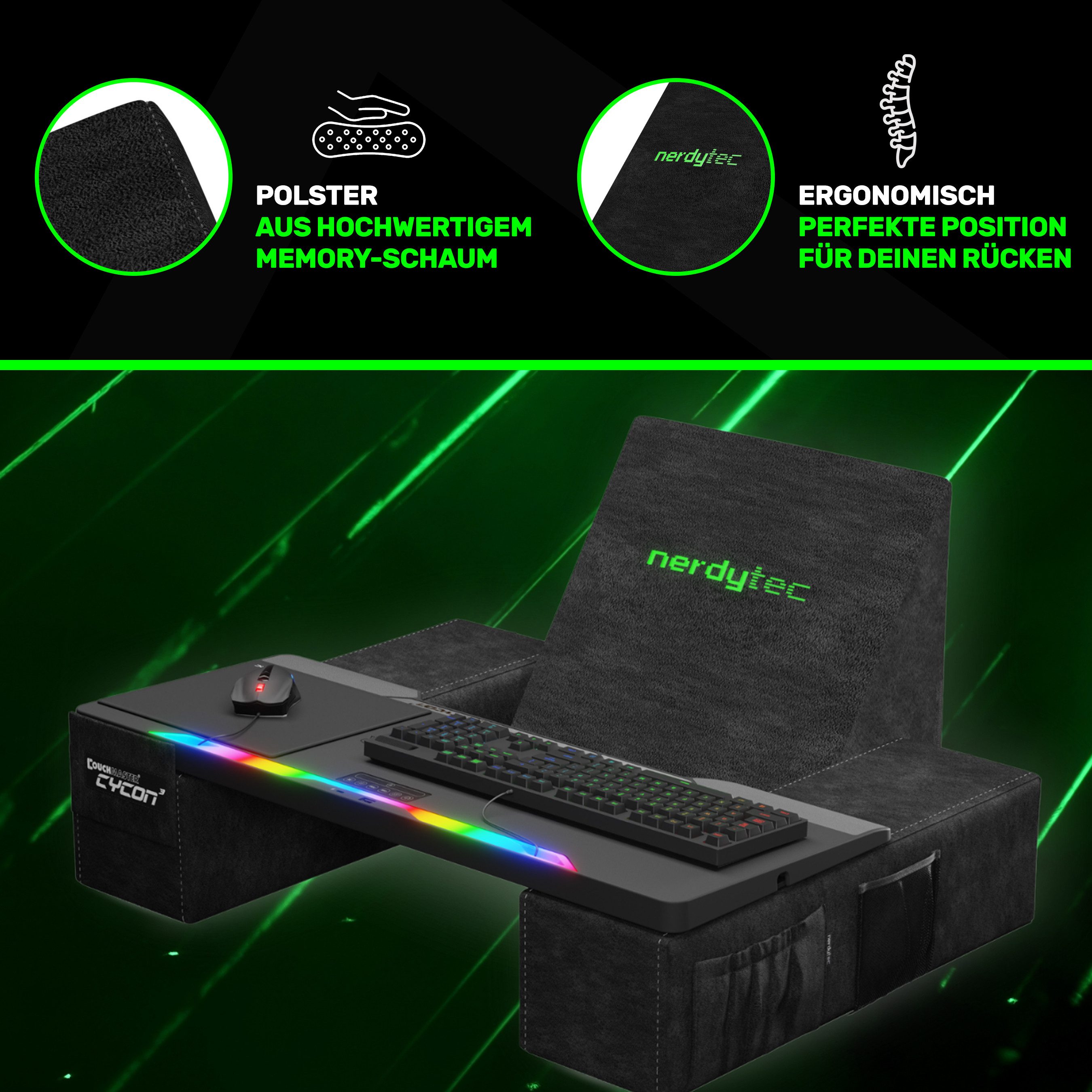 COUCHMASTER Rückenkissen CYBACK Rückenstützkissen, Memory-Schaum, für alle Couchmaster Modelle