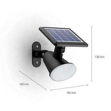 Philips LED Solarleuchte Philips Jivix 8720169265523 Solar-Außenwandleuchte 1.4 W Warmweiß Sc