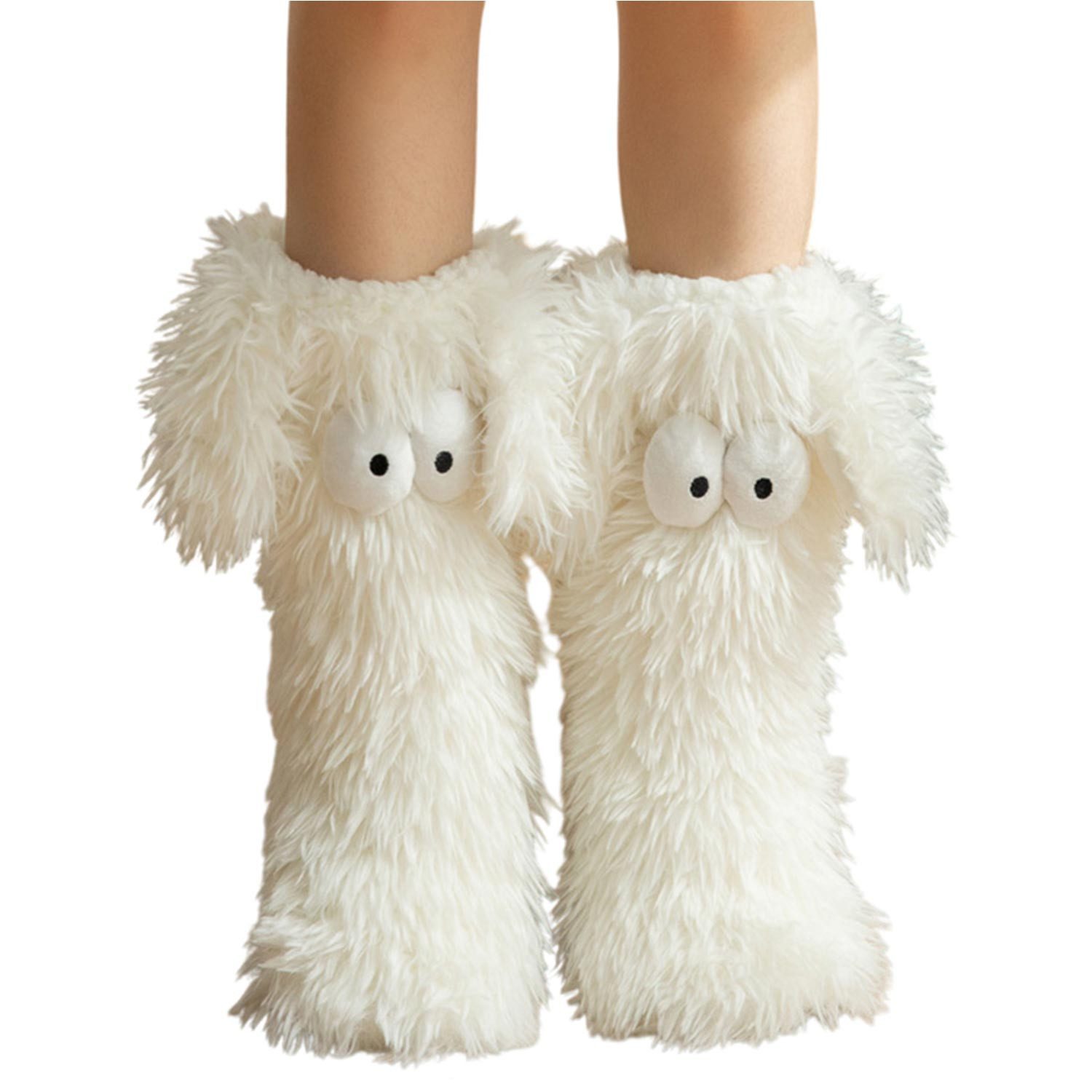 Refttenw Thermosocken 3D-Strick-Tiersocken,Wintersocken,Rutschfest Stoppersocken