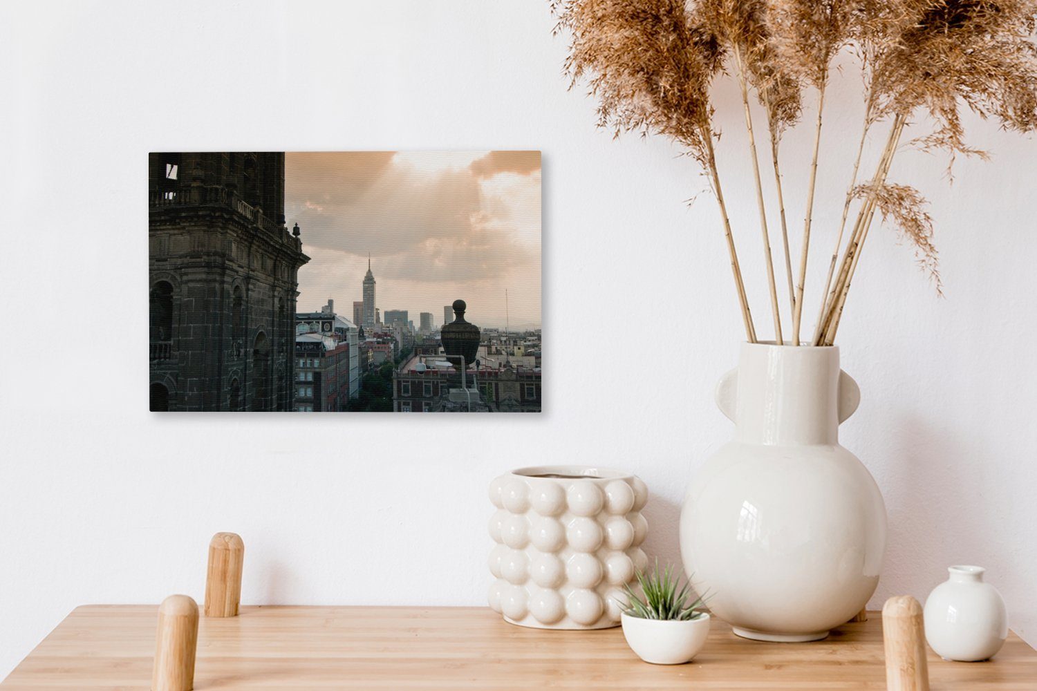 Wanddeko, OneMillionCanvasses® St), 30x20 Zentrum cm von Das Mexiko-Stadt, Leinwandbilder, historische Aufhängefertig, Wandbild Leinwandbild (1