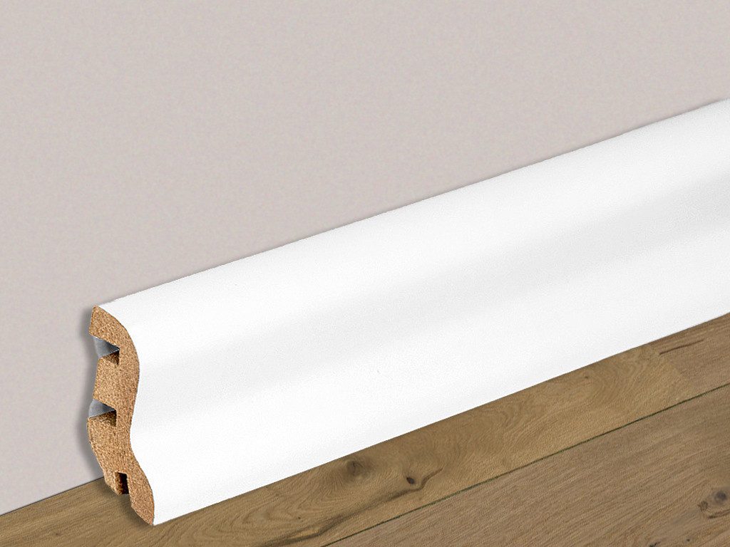 PROFI Sockelleiste Sockelleiste Weiß Dekor (MDF-Kern), L: 250 cm – Bild 4 von 4