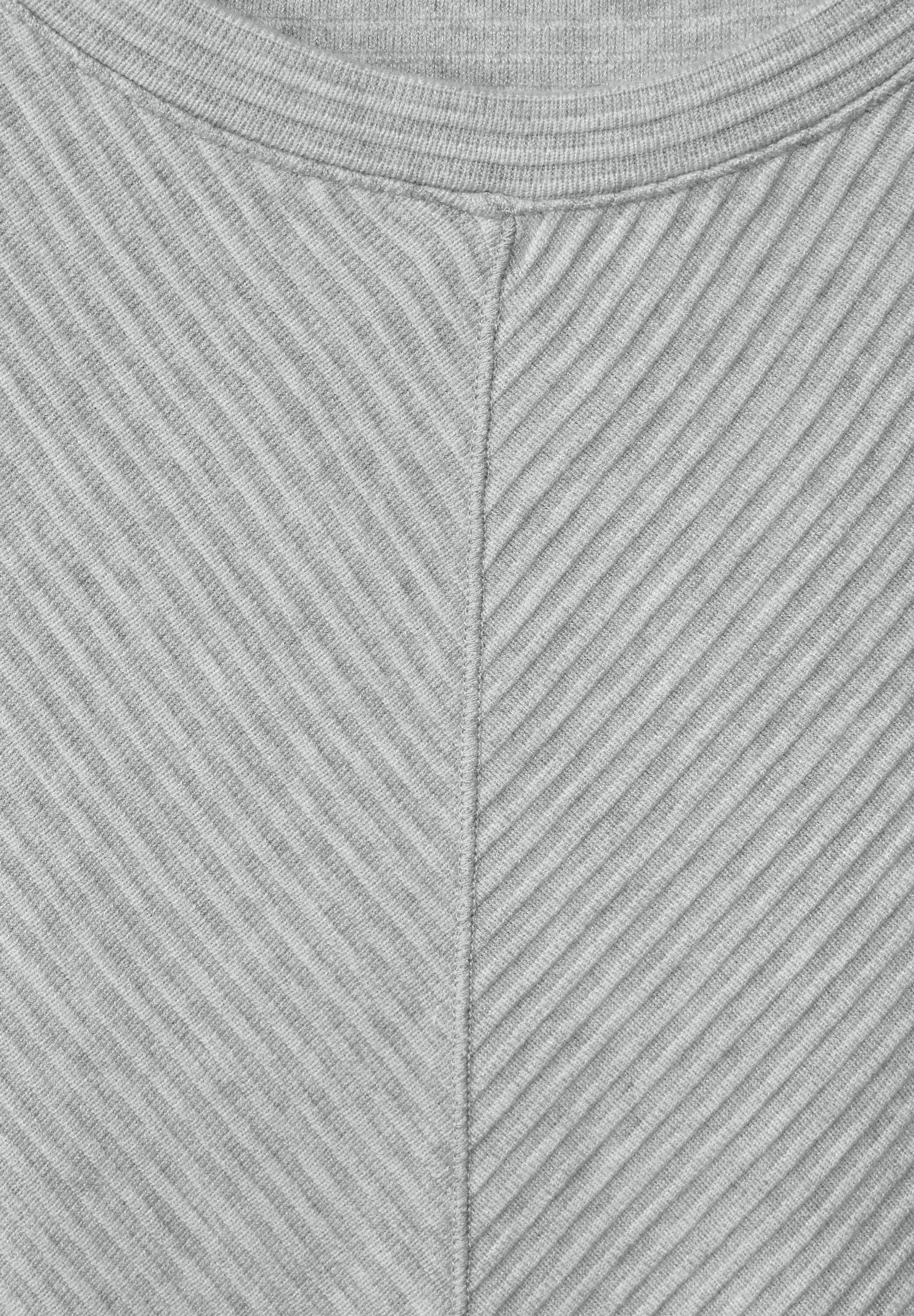 Streifenstruktur Langarmshirt Cecil Melange Shirt man mit