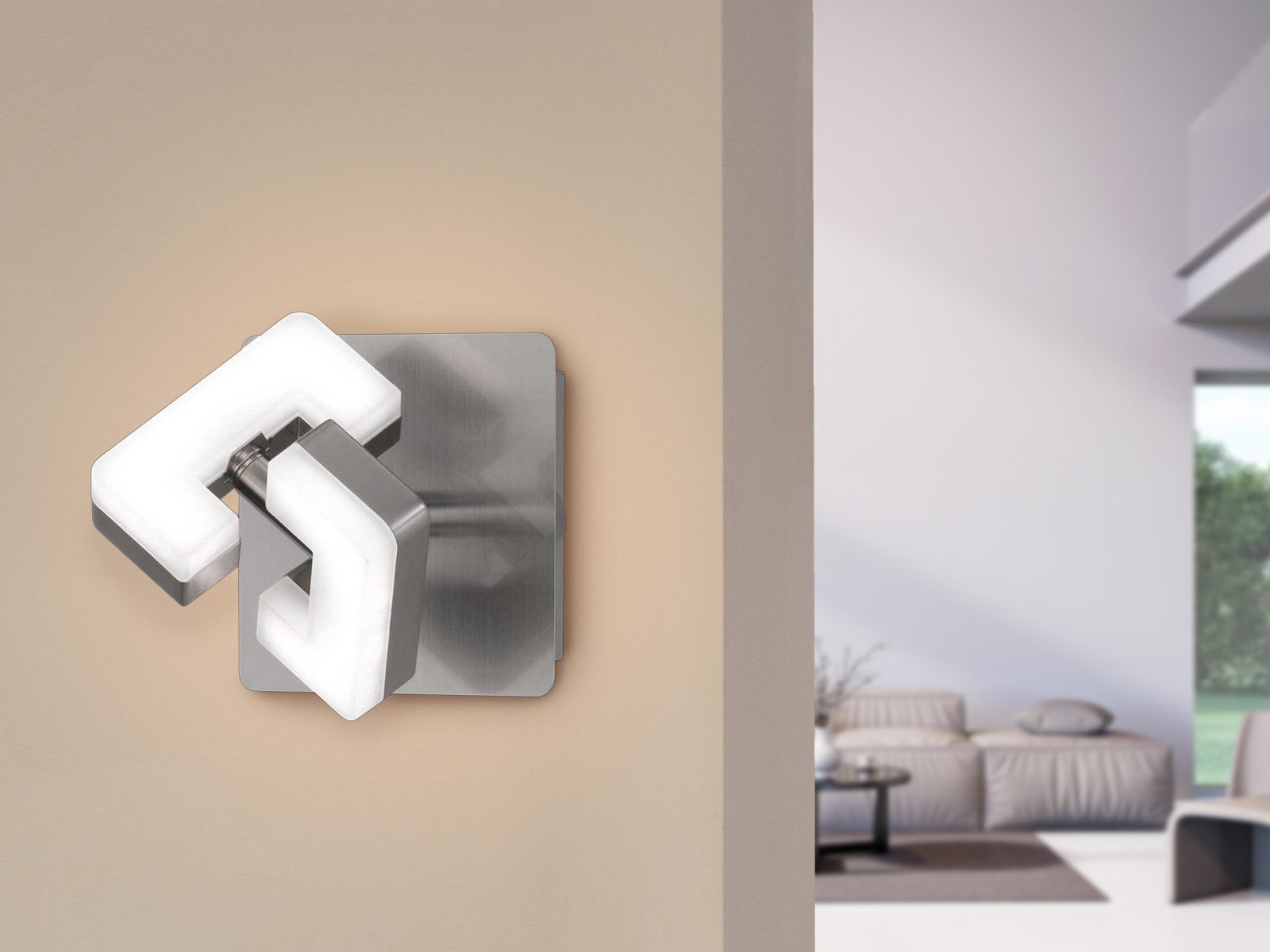 WOFI LED Wandstrahler, LED fest integriert, Warmweiß, innen, kleine Wand-La günstig online kaufen