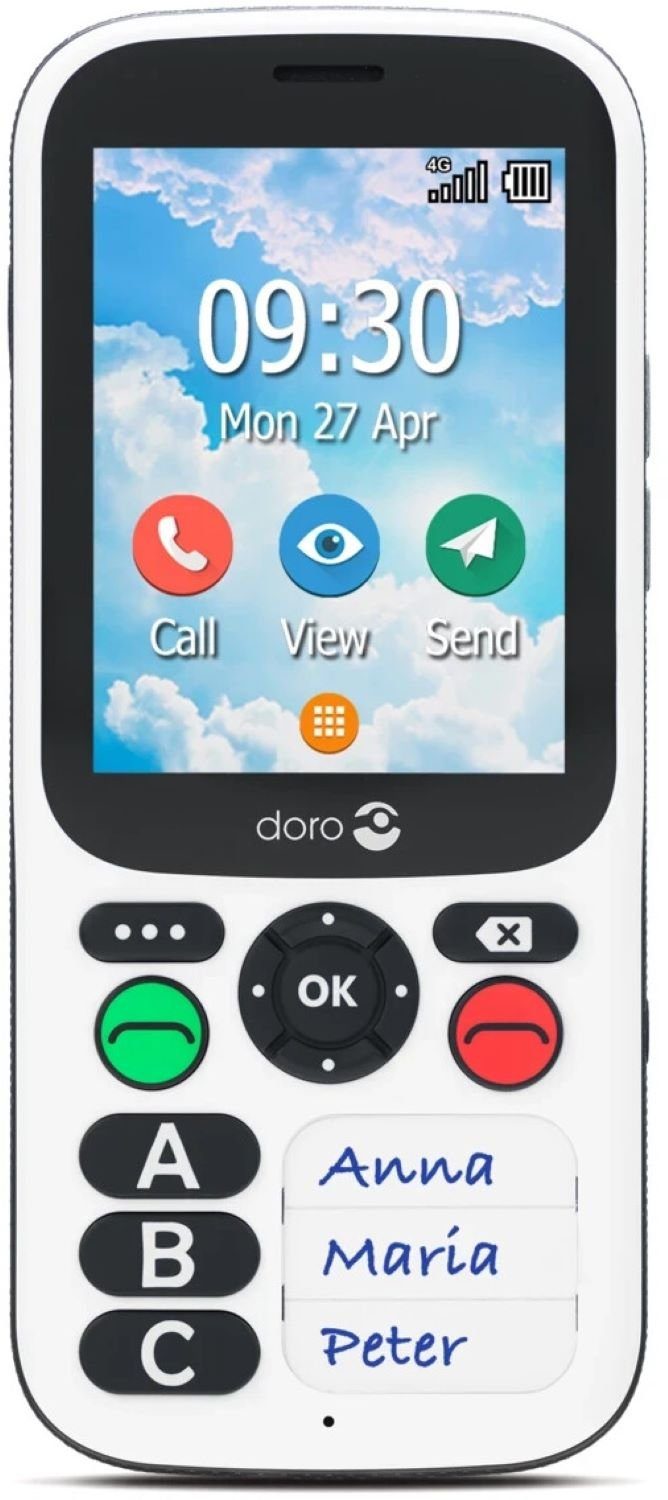 Doro 780X Smartphone (7,11 cm/2,8 GB Zoll, Speicherplatz), 4 Visuelle Anrufanzeige