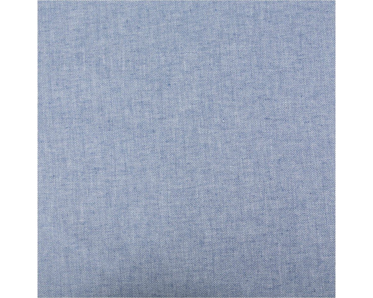 Thumbnail - SCHÖNER LEBEN. Stoff Leinen-Baumwollstoff Chambray Fischgrät meliert blau 1,38m