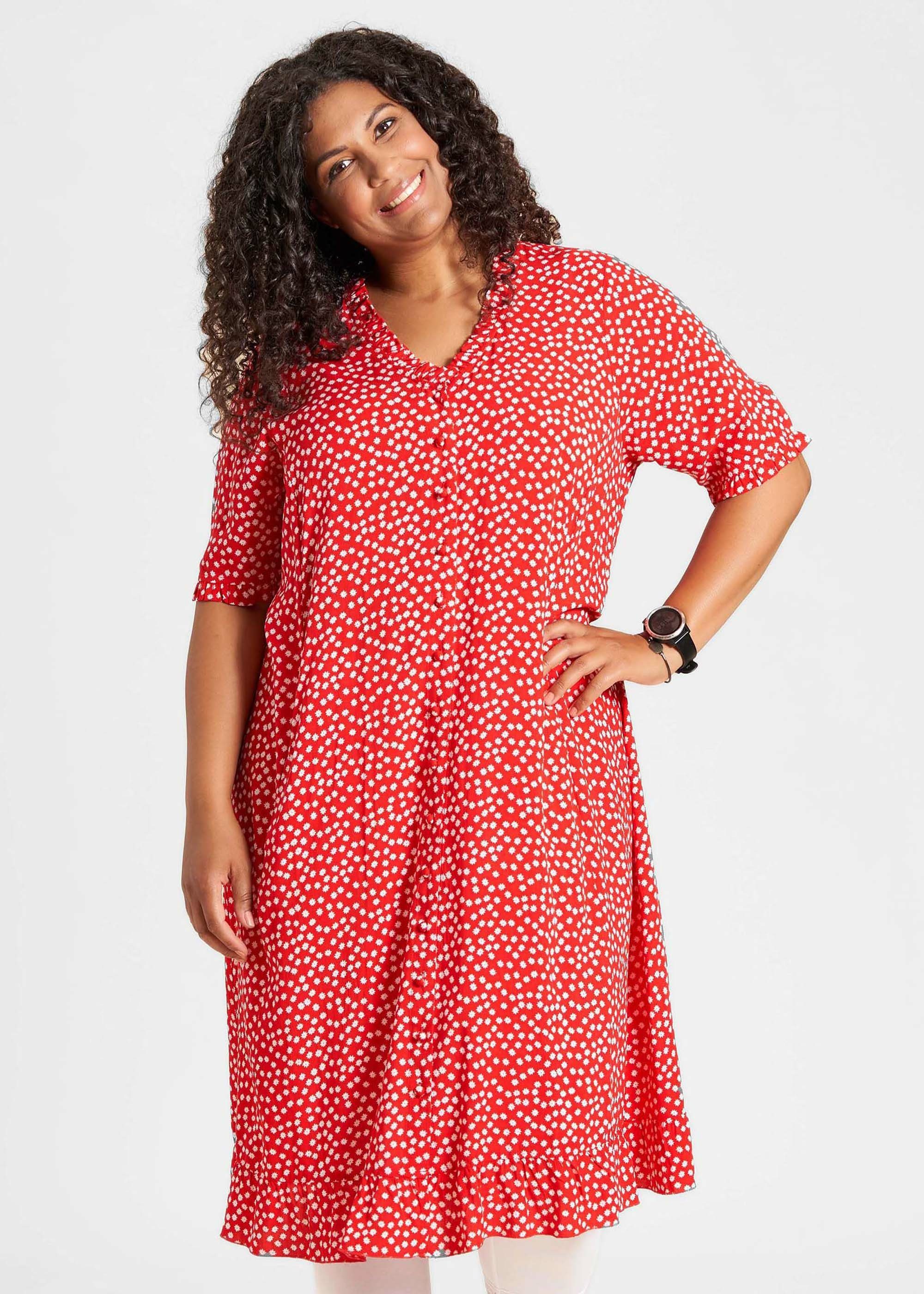 Sally Print STUDIO Maxikleid Red