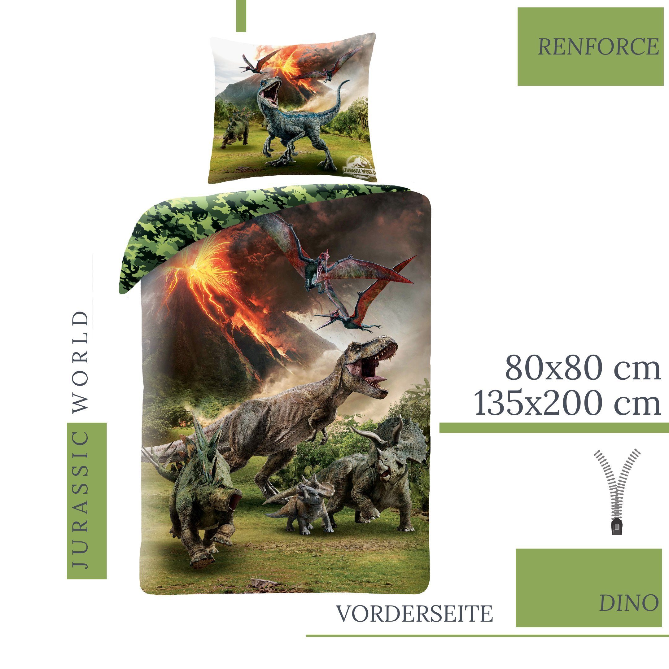 MTOnlinehandel Bettwäsche Jurassic World 135x200 + günstig online kaufen