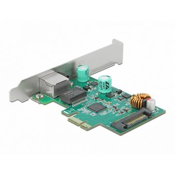 Delock PCI Express x1 Karte 1 x RJ45 2,5 Gigabit LAN PoE+ RTL8125 Netzwerk-Adapter