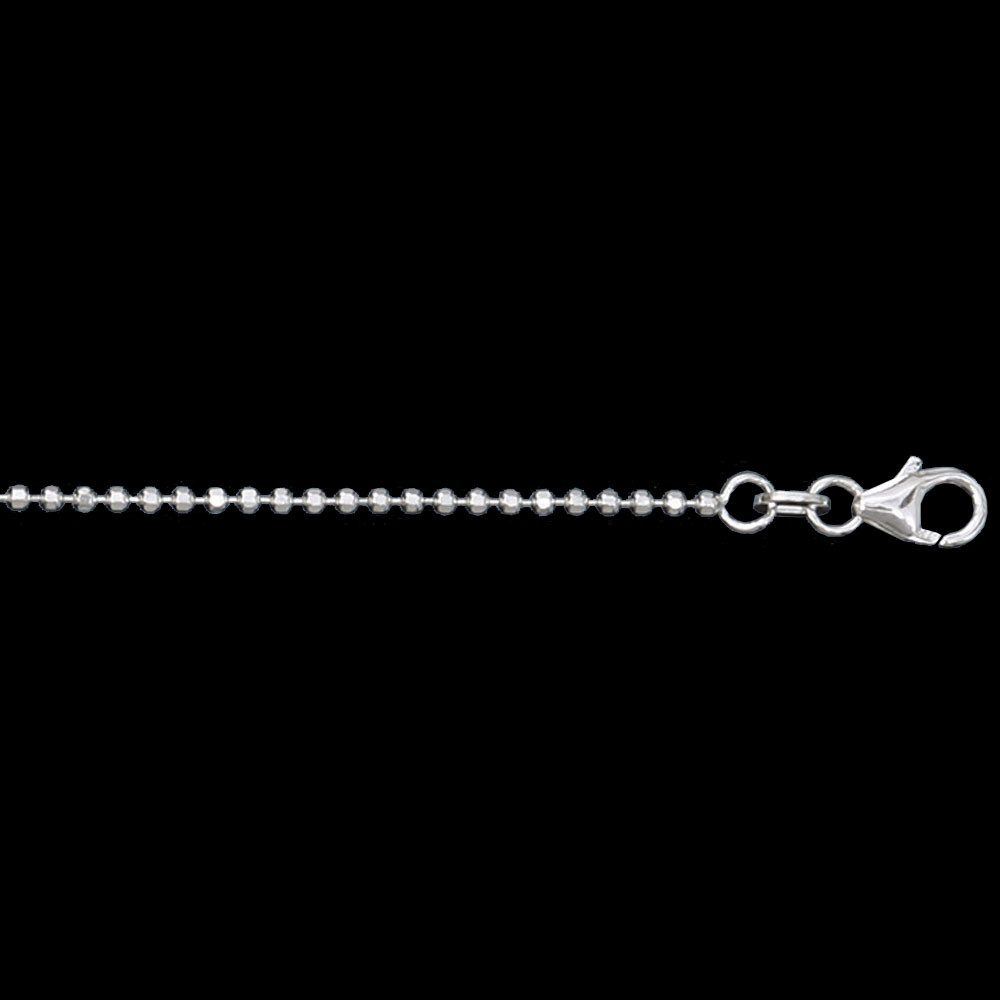 HOPLO Silberkette Kugelkette Halskette 925 Silber Breite 1,5 mm Kettenlänge 40 cm, Made in Germany