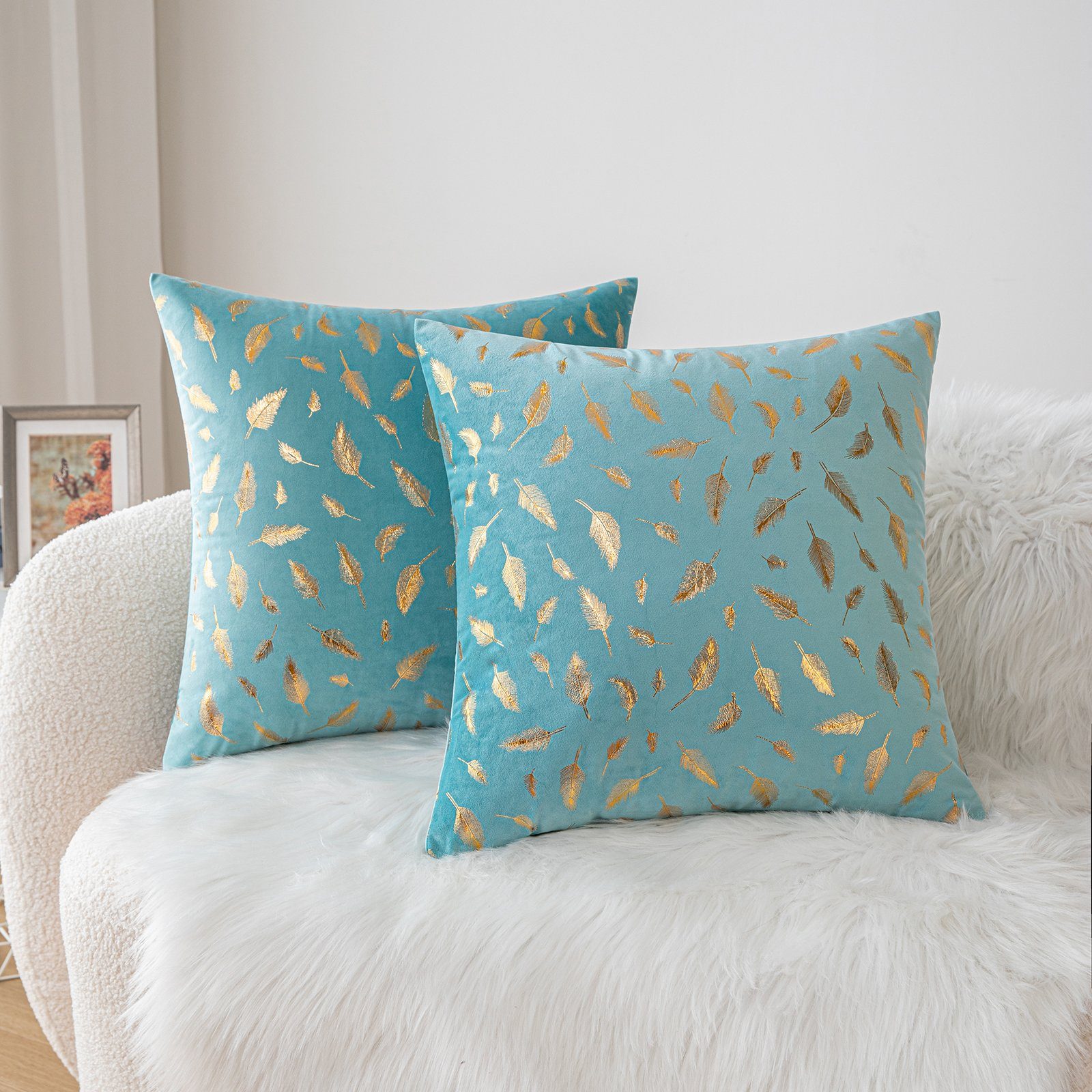 Qelus Kissenbezüge Samt Quadrat Kissenbezug Weihnachts Sofakissenbezug, (4 günstig online kaufen