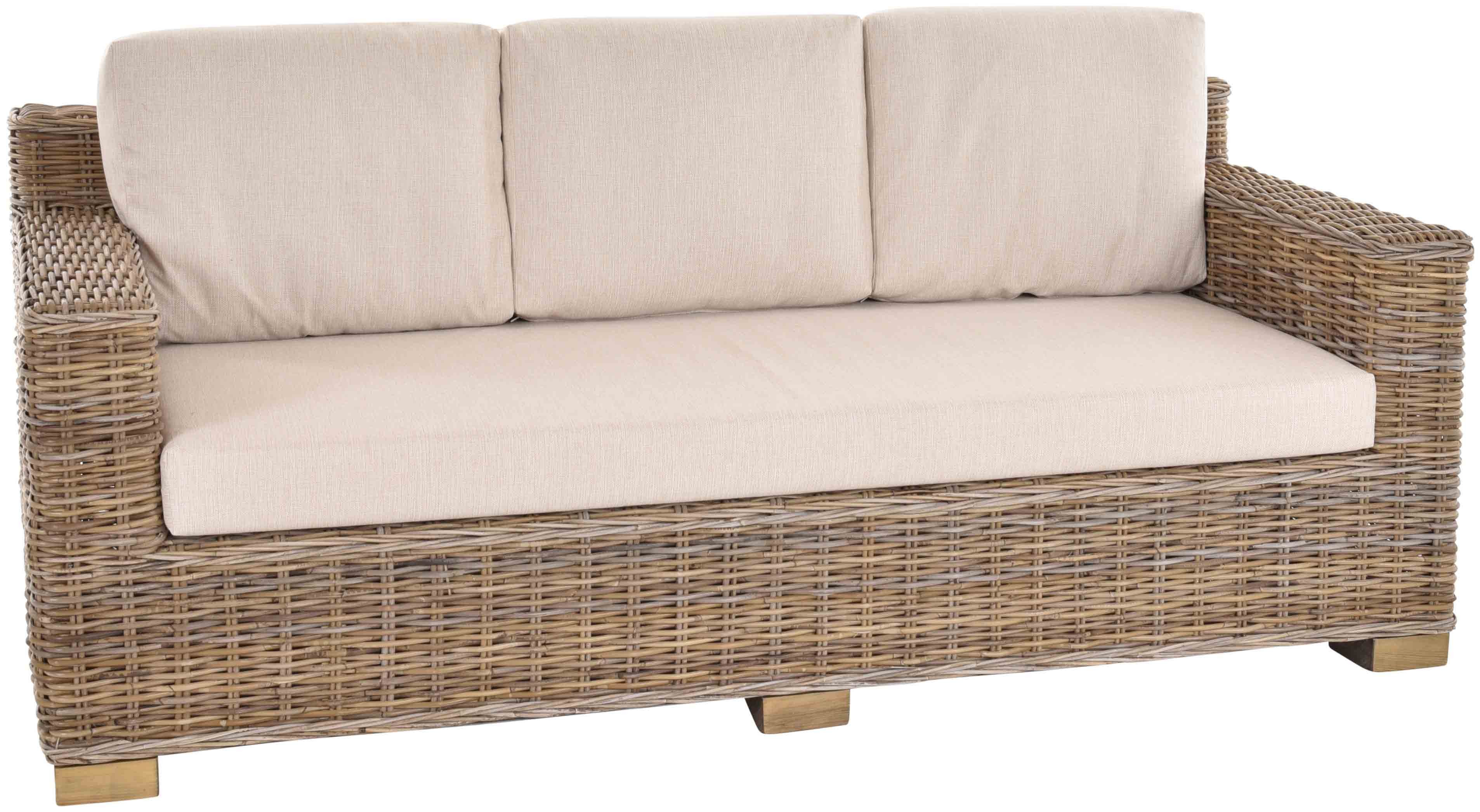 Krines Home Loungesofa Modernes Rattansofa Vermont Wohnzimmer Rattan