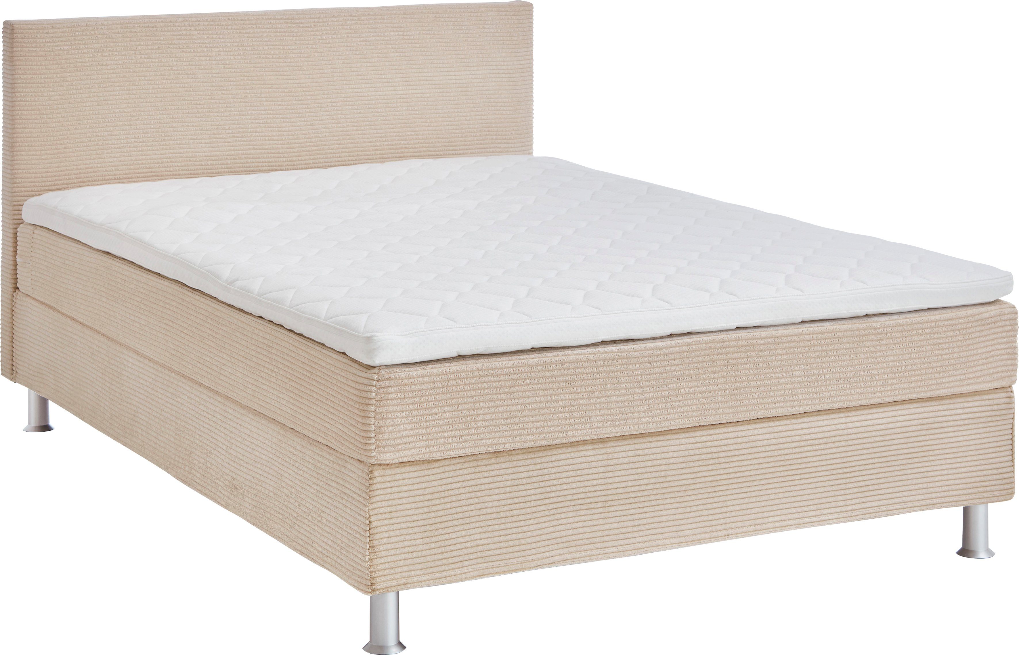 ATLANTIC home collection Boxbett Edison, inkl. Bonnellfederkern-Matratze und Topper
