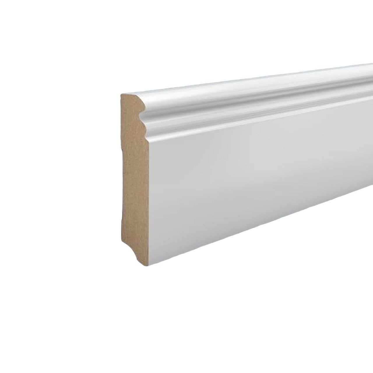 Südbrock Sockelleiste Sockelleiste MDF Hamburger Profil 19 x 96 in RAL 9016, L: 250 cm, H: 9.6 cm, 1-St.