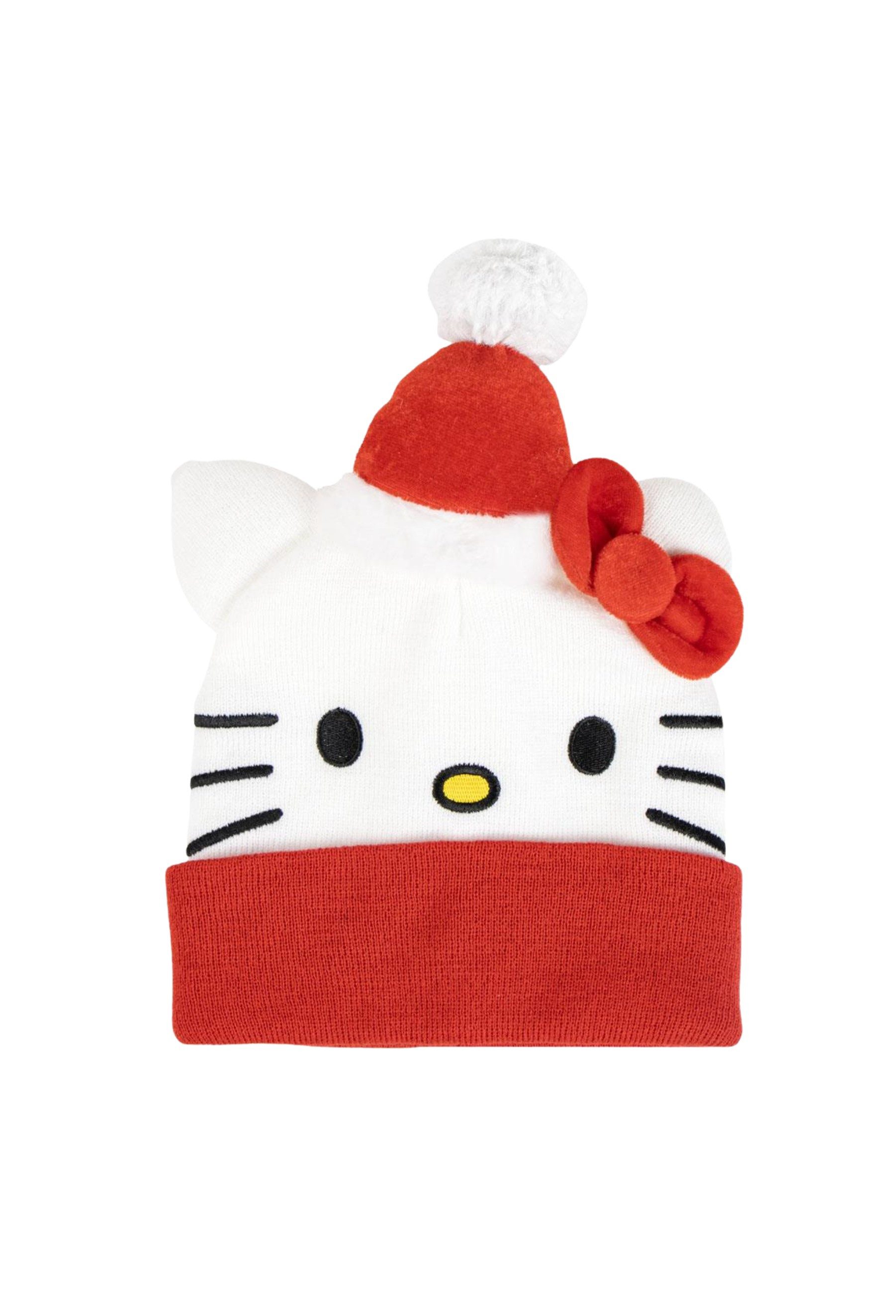 Disney Beanie Hello Kitty Weihnachts-Punkte-Mütze (Set)