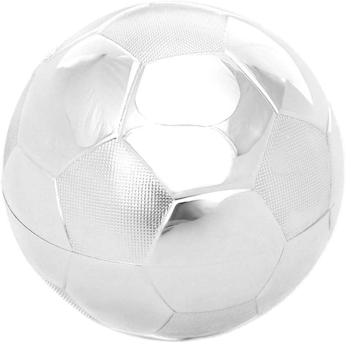Brillibrum Spardose Spardose Fußball versilbert anlaufgeschützt Kindersparbüchse