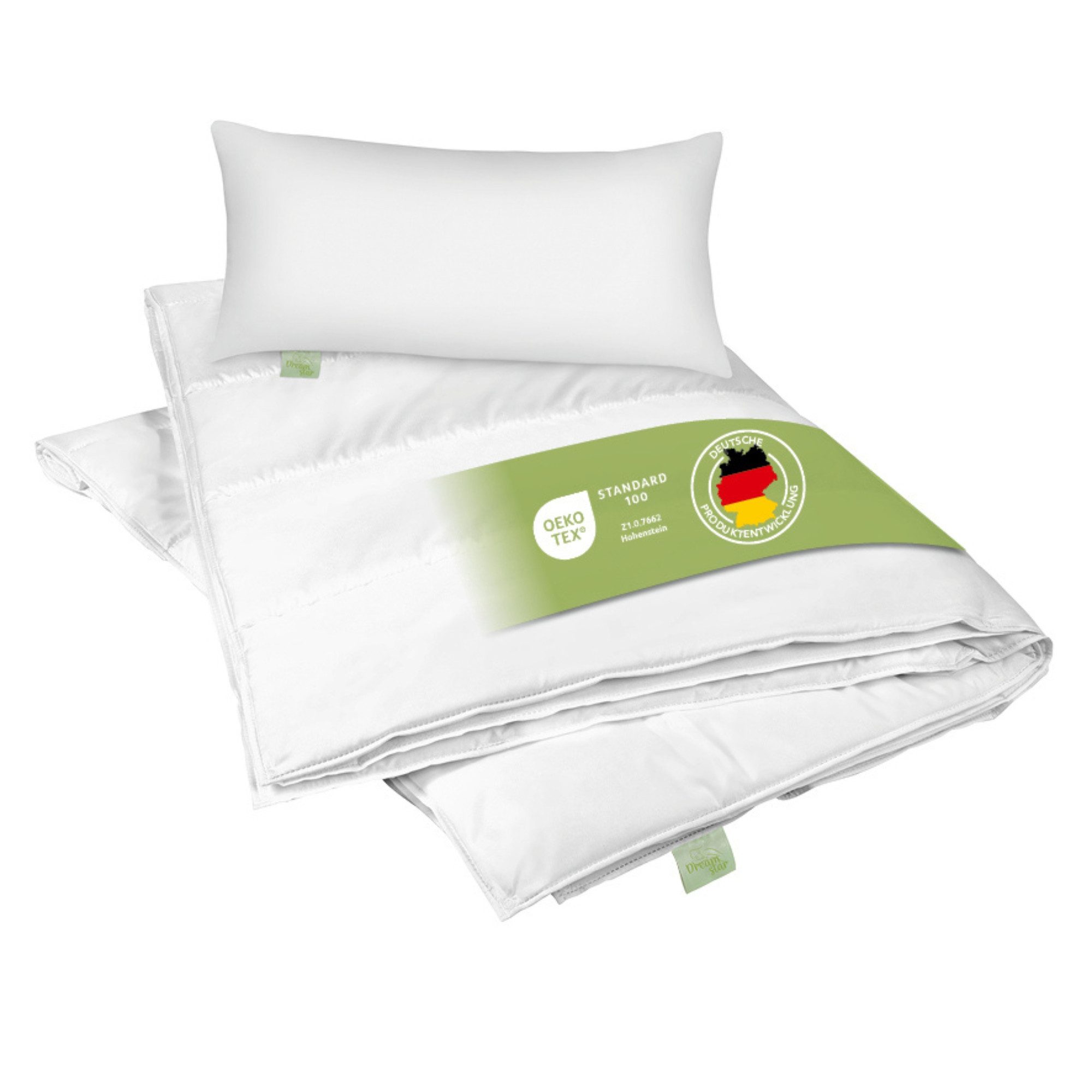 Dreamstar Microfaserbettdecke + Kopfkissen Eco, Bettdecke 135x200 oder 155x günstig online kaufen