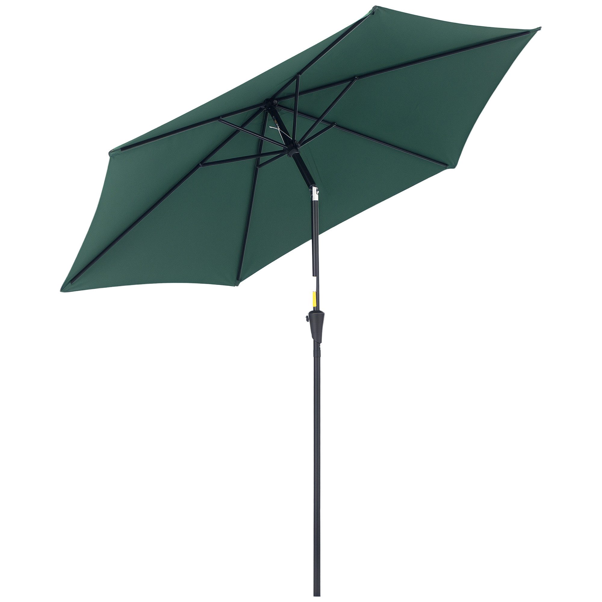 Outsunny Sonnenschirm Marktschirm mit Handkurbel, aus Alu 180/ Polyester, LxB: 260x260 cm, Marktschirm, Sonnenschirm, ohne Schirmständer