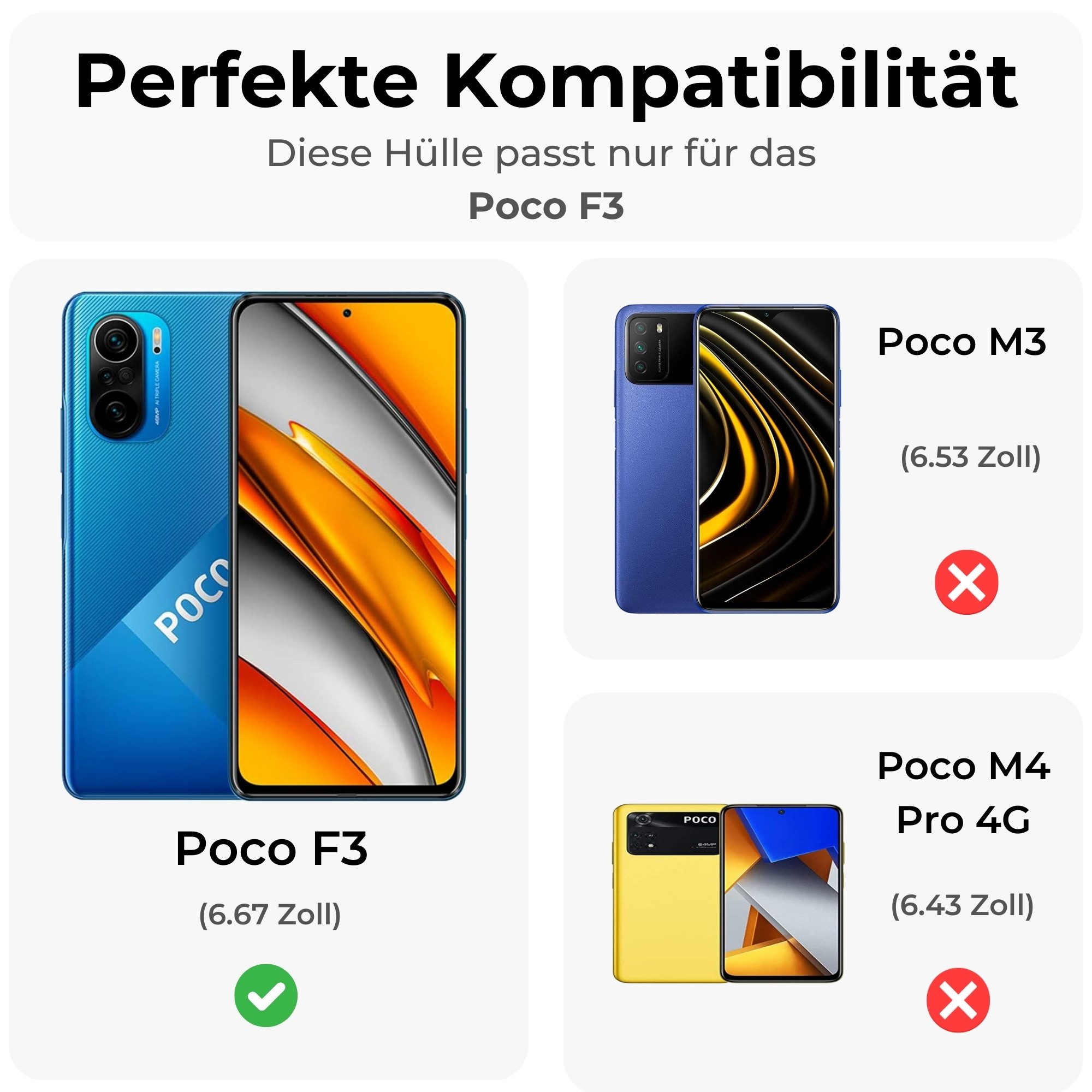 betterfon Handyhülle für alle Xiaomi Modelle Klapphülle Flip Case Wallet Case in Schwarz, 3 Kartenfächer, Magnetverschluss & Standfunktion im Lederlook