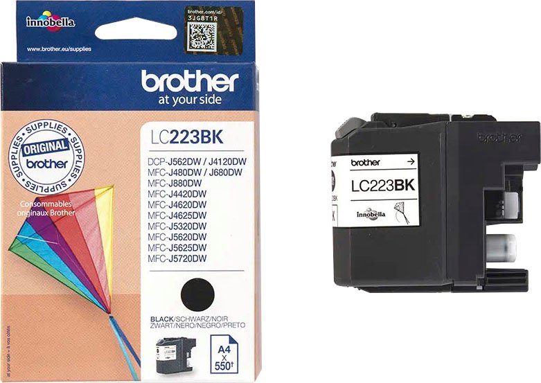 Brother LC-223BK Tintenpatrone (original Druckerpatrone 223 schwarz)