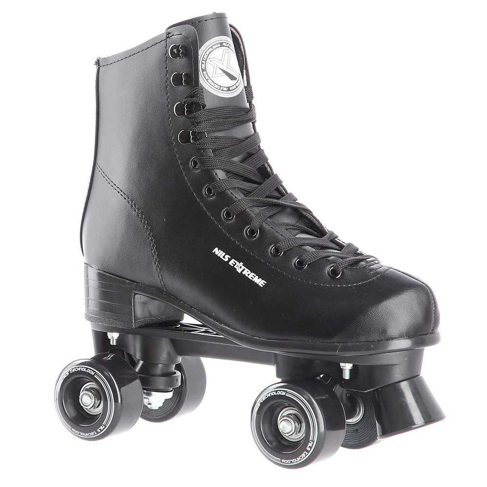 NILS EXTREME Rollschuhe Rollerskates Discoroller Freizeitroller, (Spar-Set, 2-St., 37), Bremse, Kunststoff-Rollen, 608Z-Lager, Schnürung