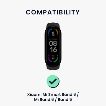 kwmobile Uhrenarmband Sportband für Xiaomi Mi Smart Band 6 / Mi Band 6 / Band 5, 2x Nylon Fitnesstracker Sportarmband Band