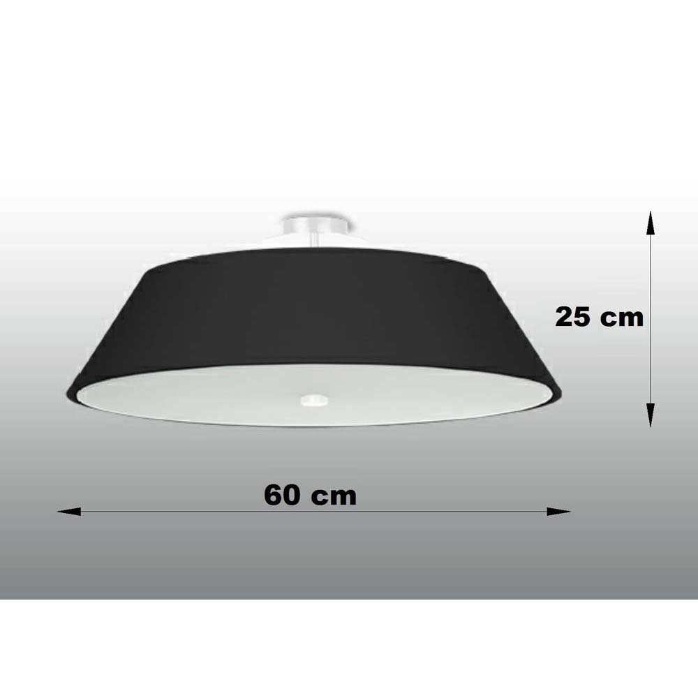 etc-shop Deckenstrahler, Leuchtmittel inklusive, Glas Stoff nicht Deckenleuchte Weiß Schwarz Deckenlampe Wohnzimmer