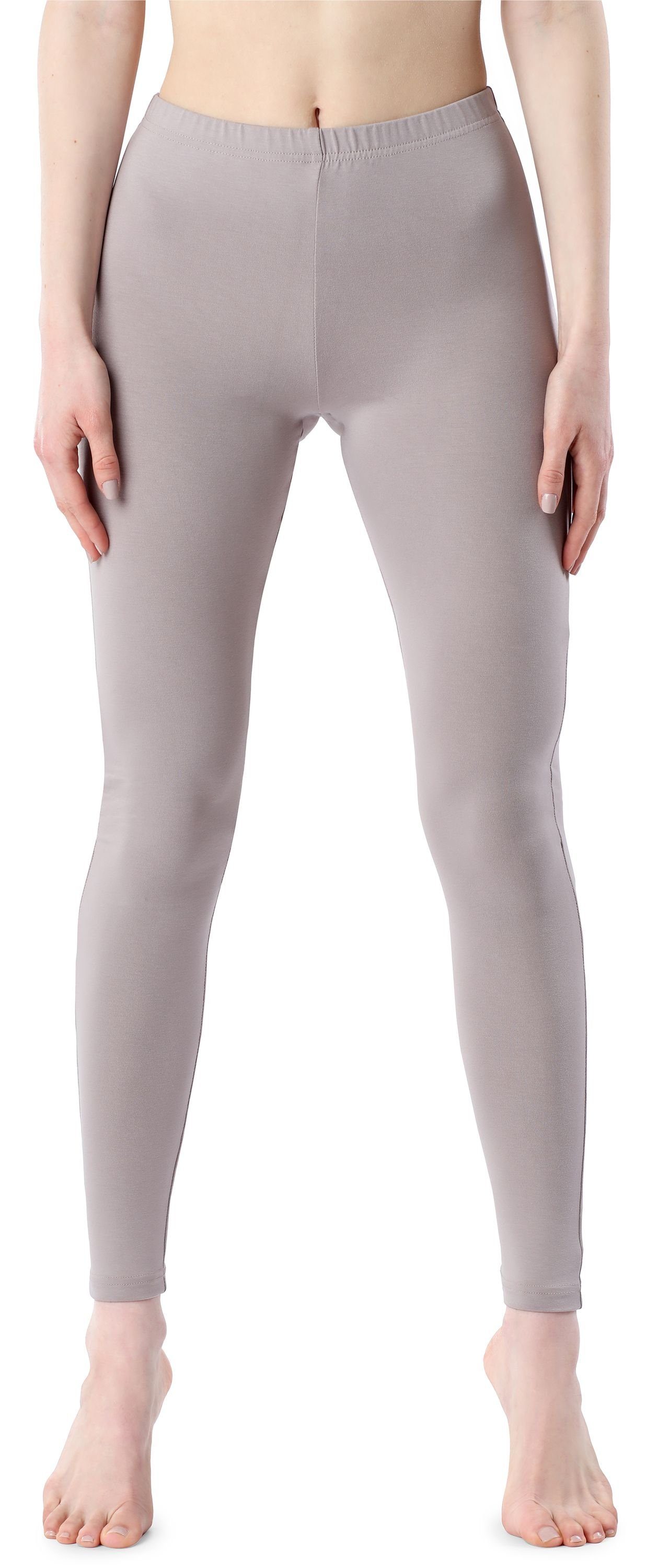 Leggings Viskose aus Bellivalini Leggings Caffelatte (1-tlg) Damen Lange BLV50-203 elastischer Bund