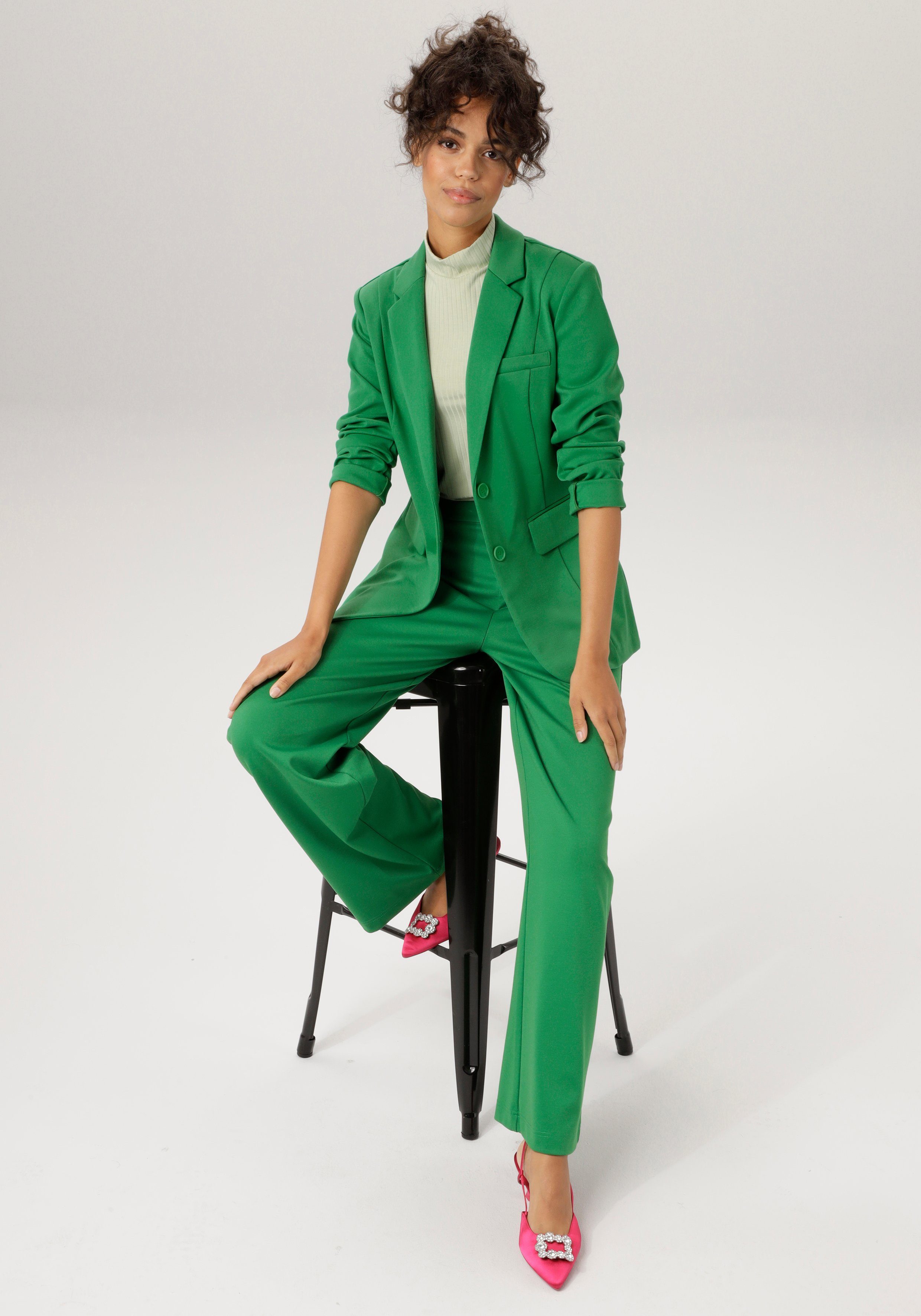 Aniston CASUAL mit smaragd Jackenblazer Reverskragen