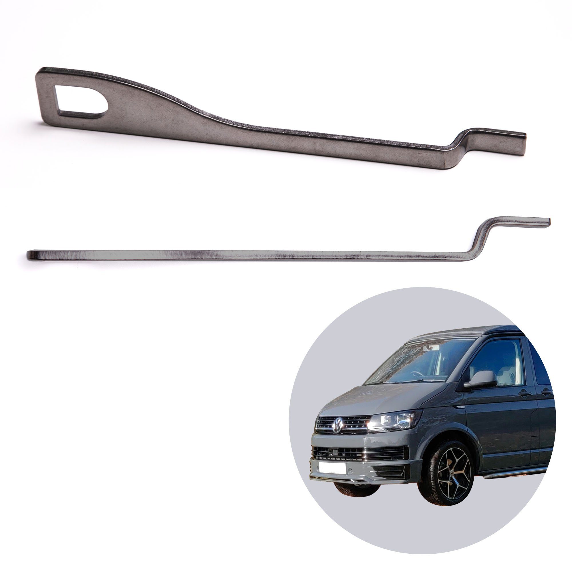 040Parts Halterung Langer Heckklappen Aufsteller 20cm VW T6,T5,T4 California Beach Golf