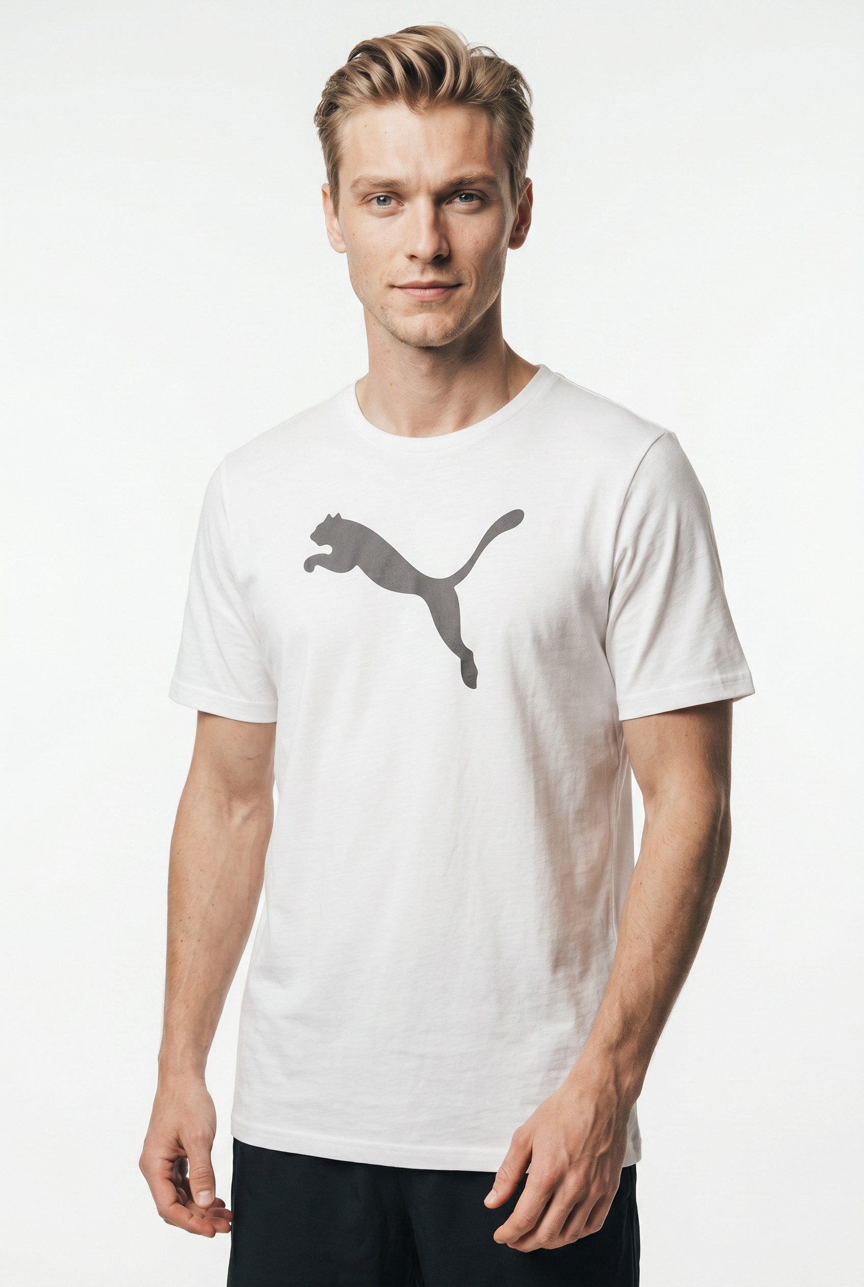 PUMA Fußballtrikot TEAMRISE LOGO JERSEY COTTON für Fußball, Kurzarm, sportlicher Stil, aus Baumwolle