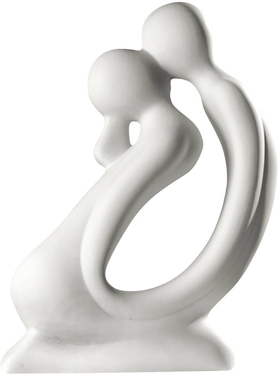 GILDE Dekofigur Skulptur Kuss, weiß (1 St), Dekoobjekt, Höhe 42 cm, handgefertigt, aus Keramik, Wohnzimmer
