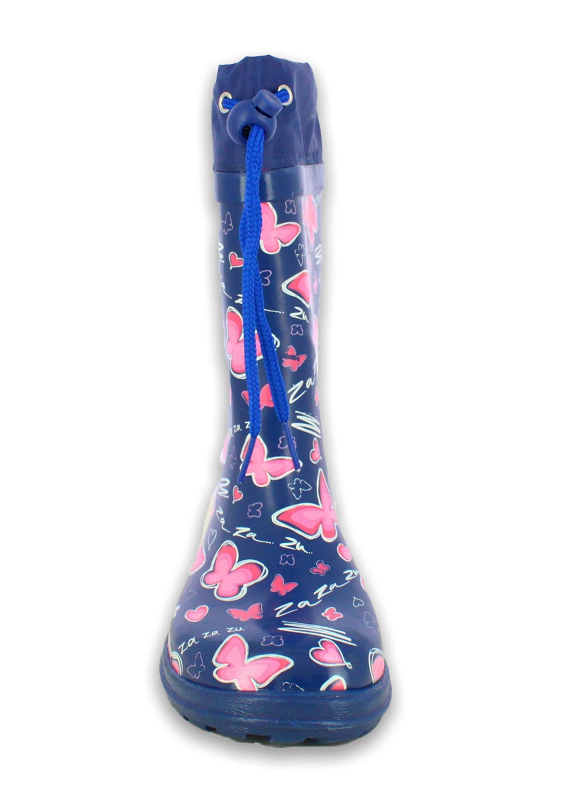 Beck Gummisitefel Blue Summer Gummistiefel (wasserdichter, schmaler Stiefel, für trockene Füße bei Regen und Matschwetter) herausnehmbare Einlegesohle, weicher flexibler Naturkautschuk