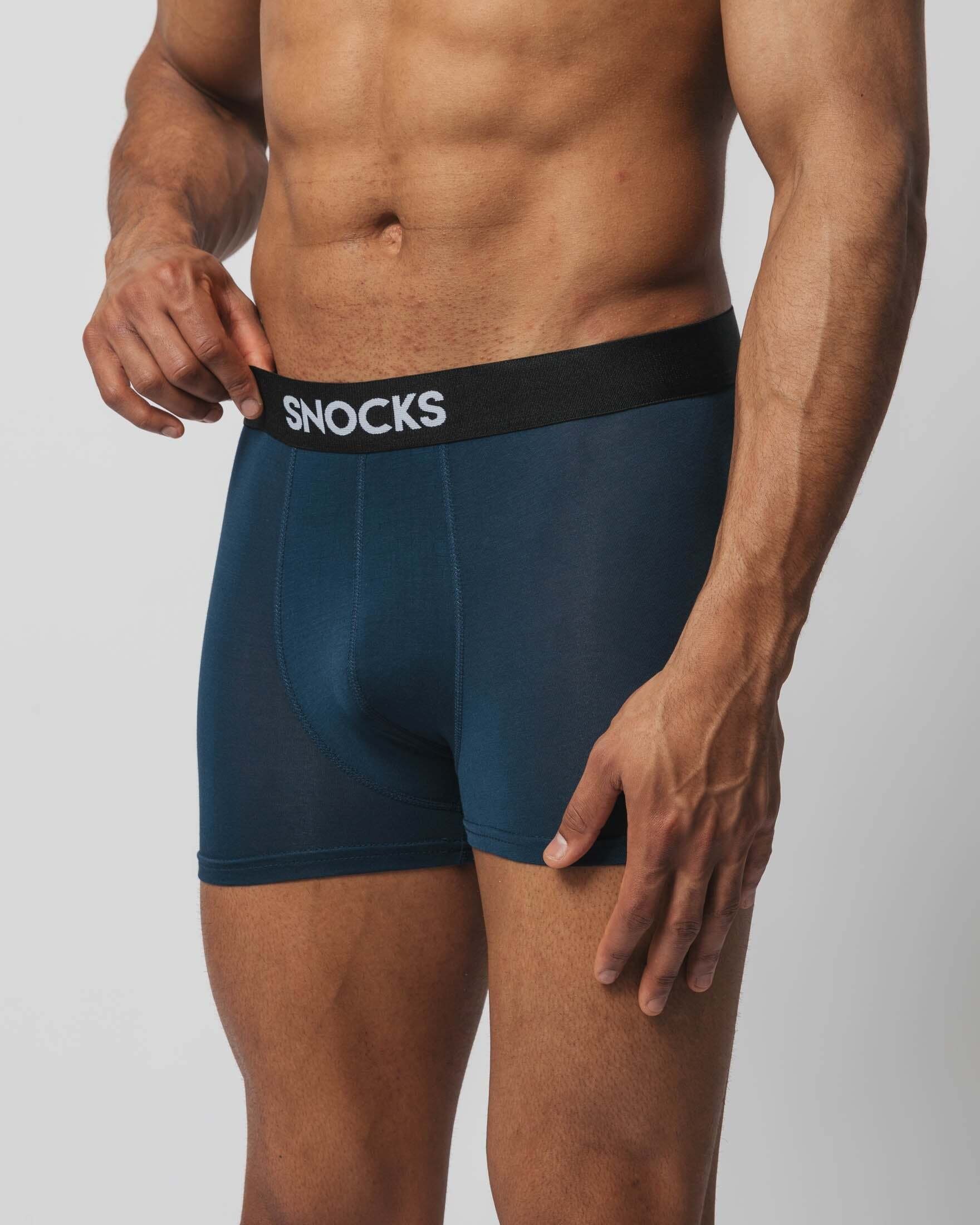 Blau Lenzing tragen angenehm Modal, besonders (3-St) SNOCKS weich und Boxershorts aus 95% zu