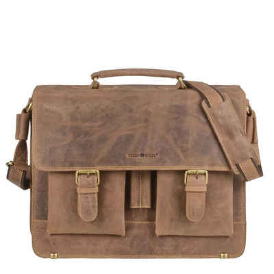 Greenburry Aktentasche Vintage, Businesstasche, Schultasche, für Herren und Damen, mit Notebookfach