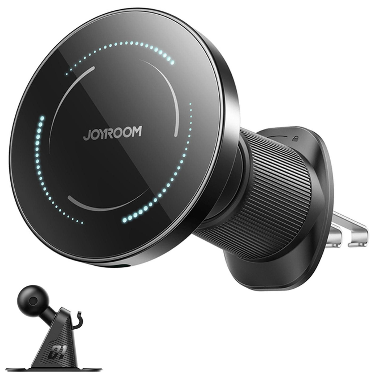 JOYROOM Handy-Halterung JR-ZS502 MagSafe Kfz Halter mit Ladefunktion, (bis 7 Zoll, magnetische Auto Handy Halterung Armaturenbrett Konsole)