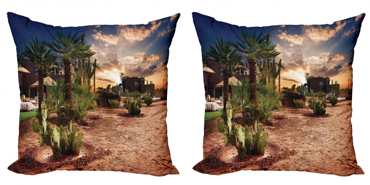 Modern Majestic Palmen Digitaldruck, Doppelseitiger Kissenbezüge Wüste Sky Accent Abakuhaus Stück), (2