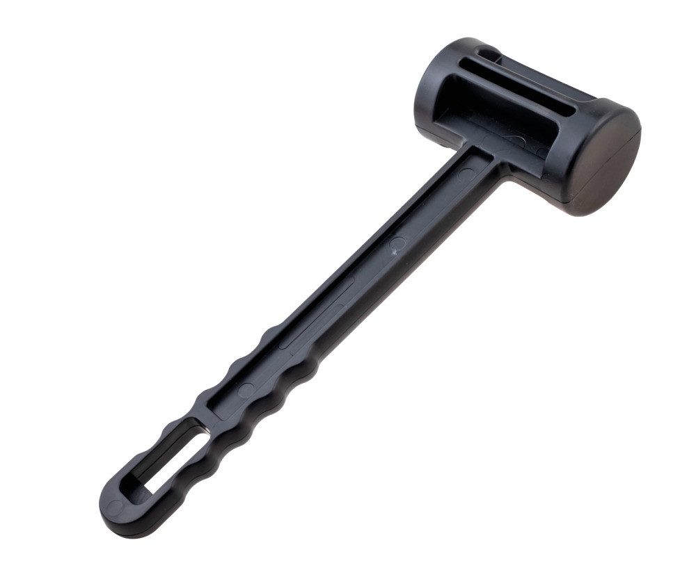 Campinghammer Camping Hammer mit Heringauszieher schwarz 32cm